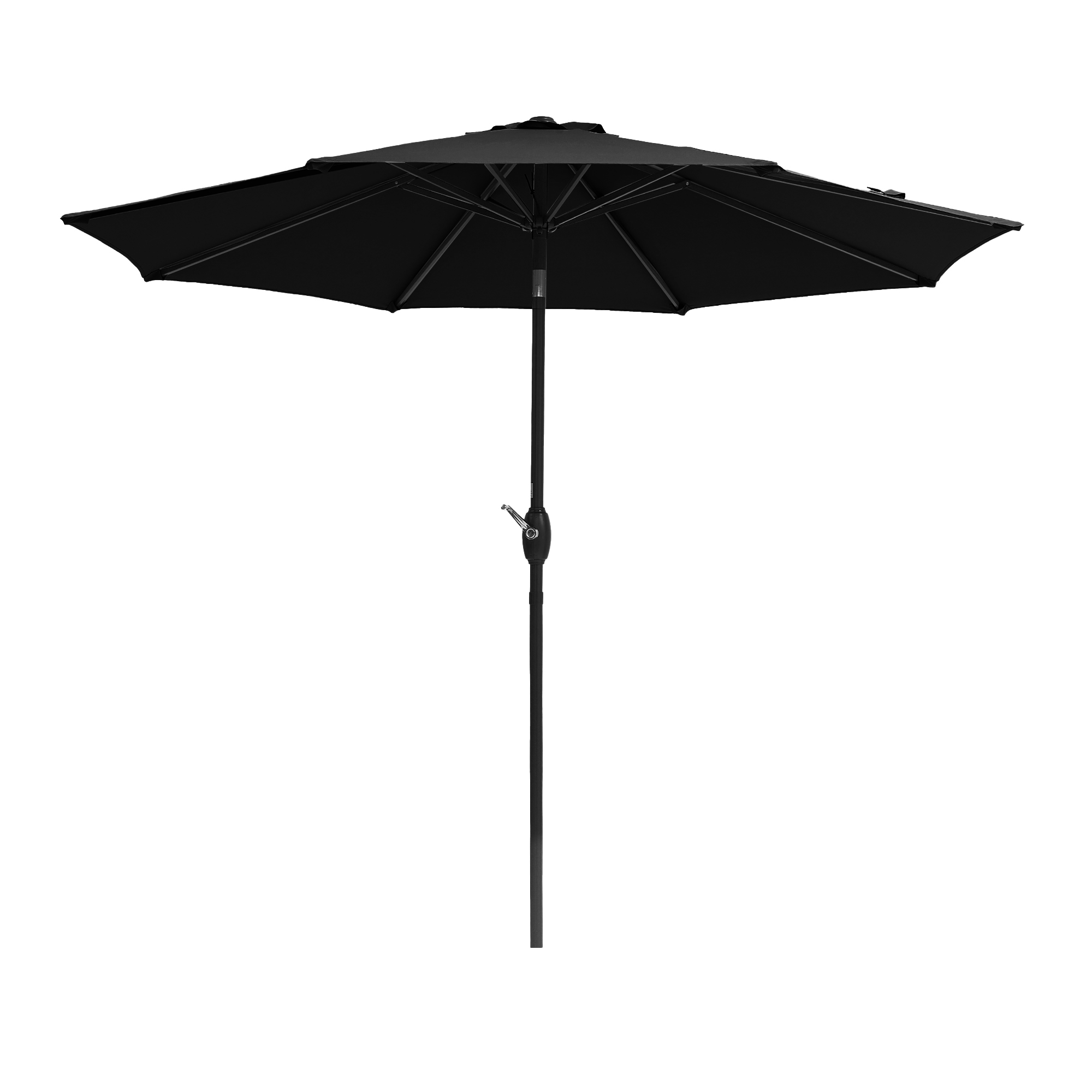 thumbnail video image 2 of ACEGOSES 9ft Outdoor Patio Umbrella with Tilt 8 Ribs and Crank, Waterproof Sunshade Canopy for Garden and Yard,Black, 2 of 8