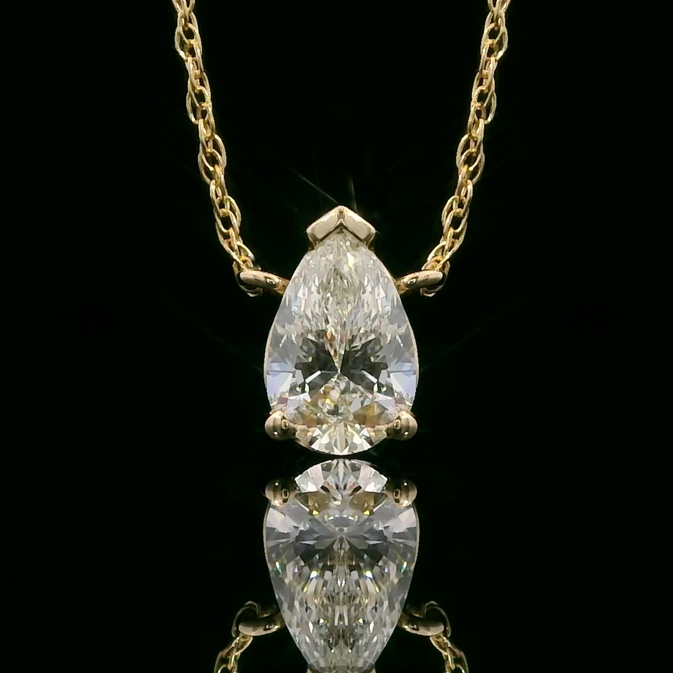 thumbnail video image 2 of Gem Stone King 10K Yellow Gold Ecstasy Mystic Topaz Pendant Necklace for Women | 0.84 Cttw | Gemstone November Birthstone | Pear Shape 7X5MM | With 18 inch Chain, 2 of 7