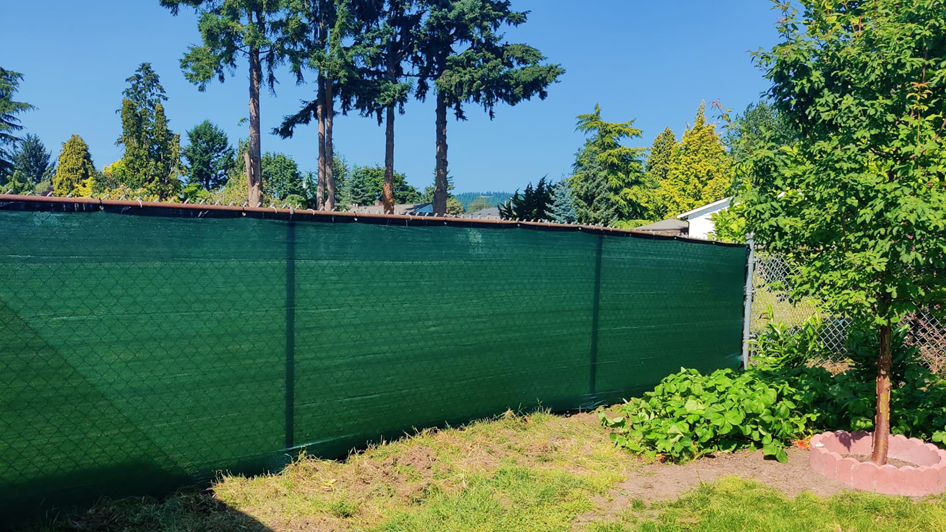 thumbnail video image 2 of LOVE STORY 5' x 25' Brown Fence Privacy Screen Heavy Duty Mesh Windscreen Cover for Patio Garden, 2 of 7