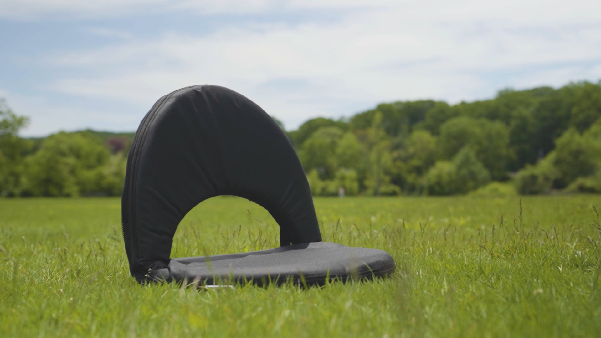 thumbnail video image 2 of Alpcour Reclining Stadium Seat - Waterproof, 6-Position Comfort for Outdoor Use - Black, 2 of 10