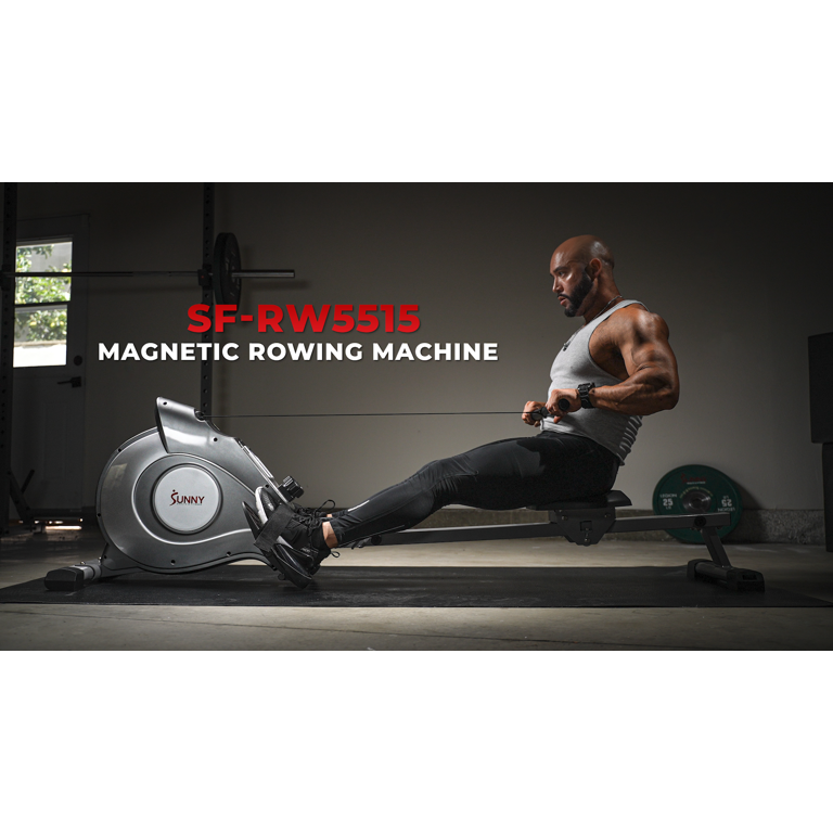 Sunny Health & Fitness Home Magnetic Rower with LCD Monitor