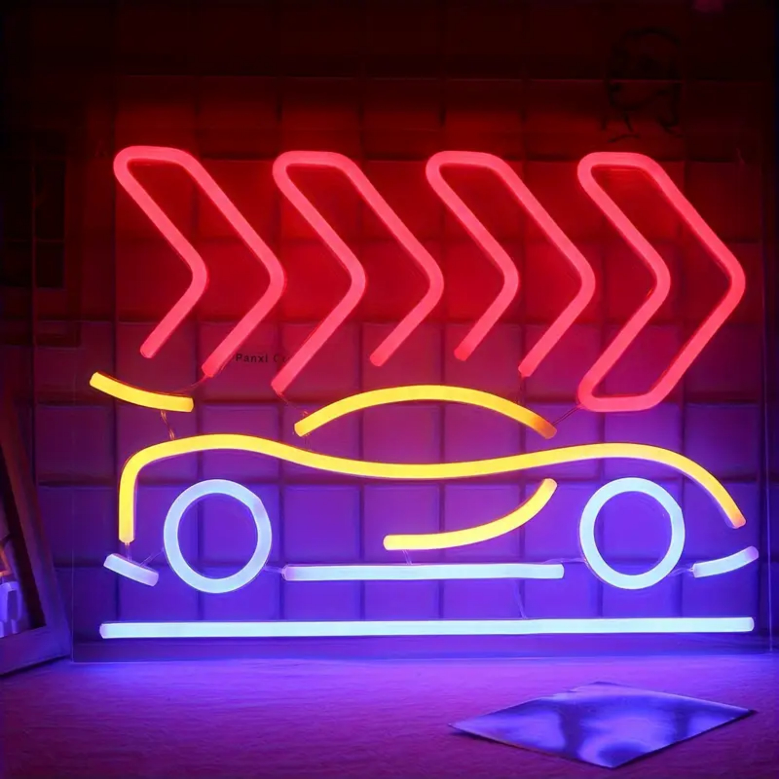 thumbnail video image 2 of UPONRAY Car Neon Signs, 16.5"*12.6" Dimmable & USB-Powered LED Neon Light, Stylish Wall Decor for Man Cave, Garage, Workshop, 2 of 9