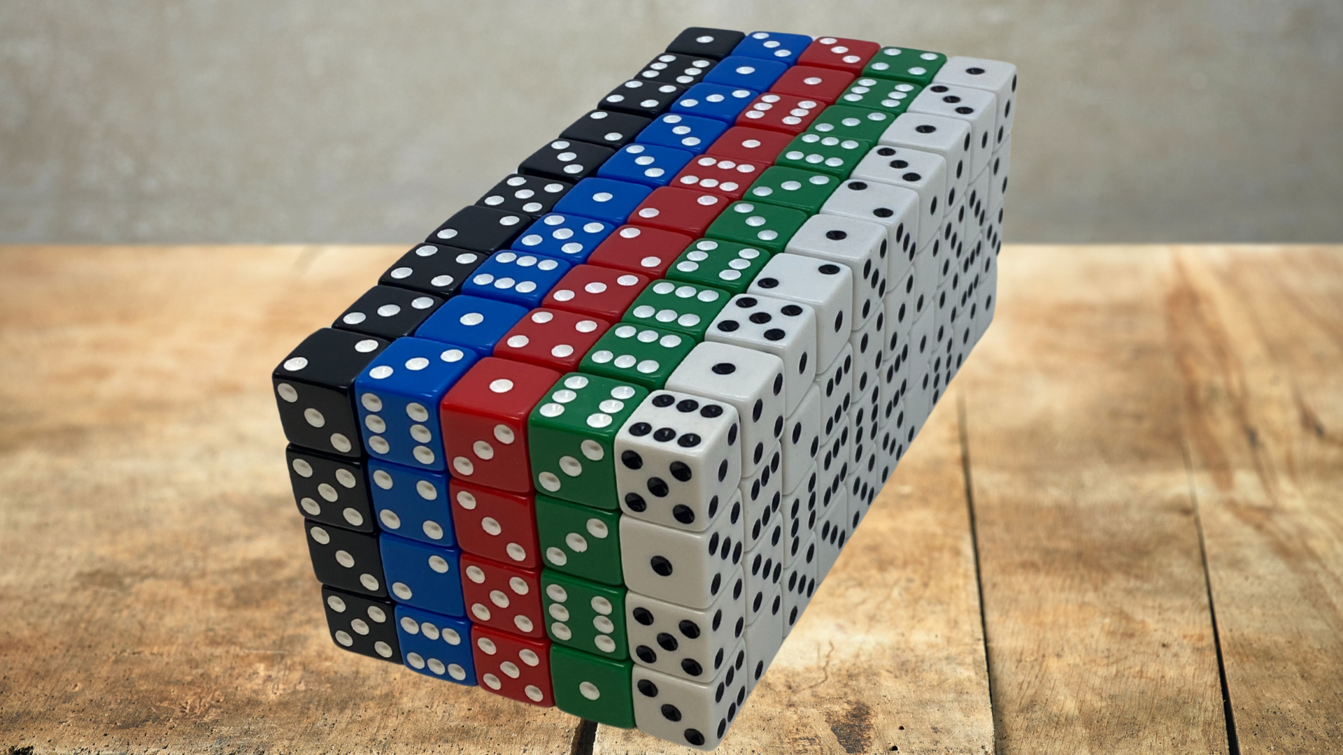 thumbnail video image 2 of MR CHIPS D6 Standard 16 mm Opaque Dice with Pip Dots - 50 pack - Black, 2 of 8