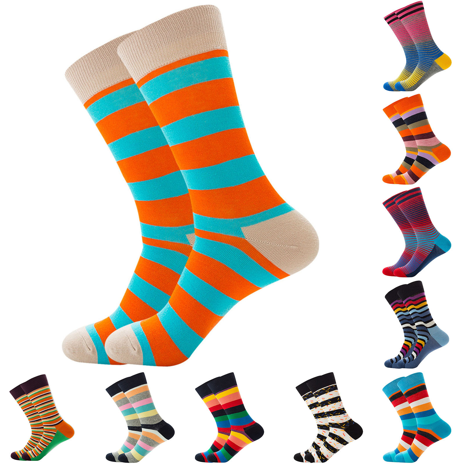 thumbnail video image 2 of GZWYHT Crew Socks,Knee High Stockings Men And Women Colorful Funny Novelty Casual Combed Cotton Crew Socks Dress Socks,Slouch Socks,Compression Socks I, 2 of 2