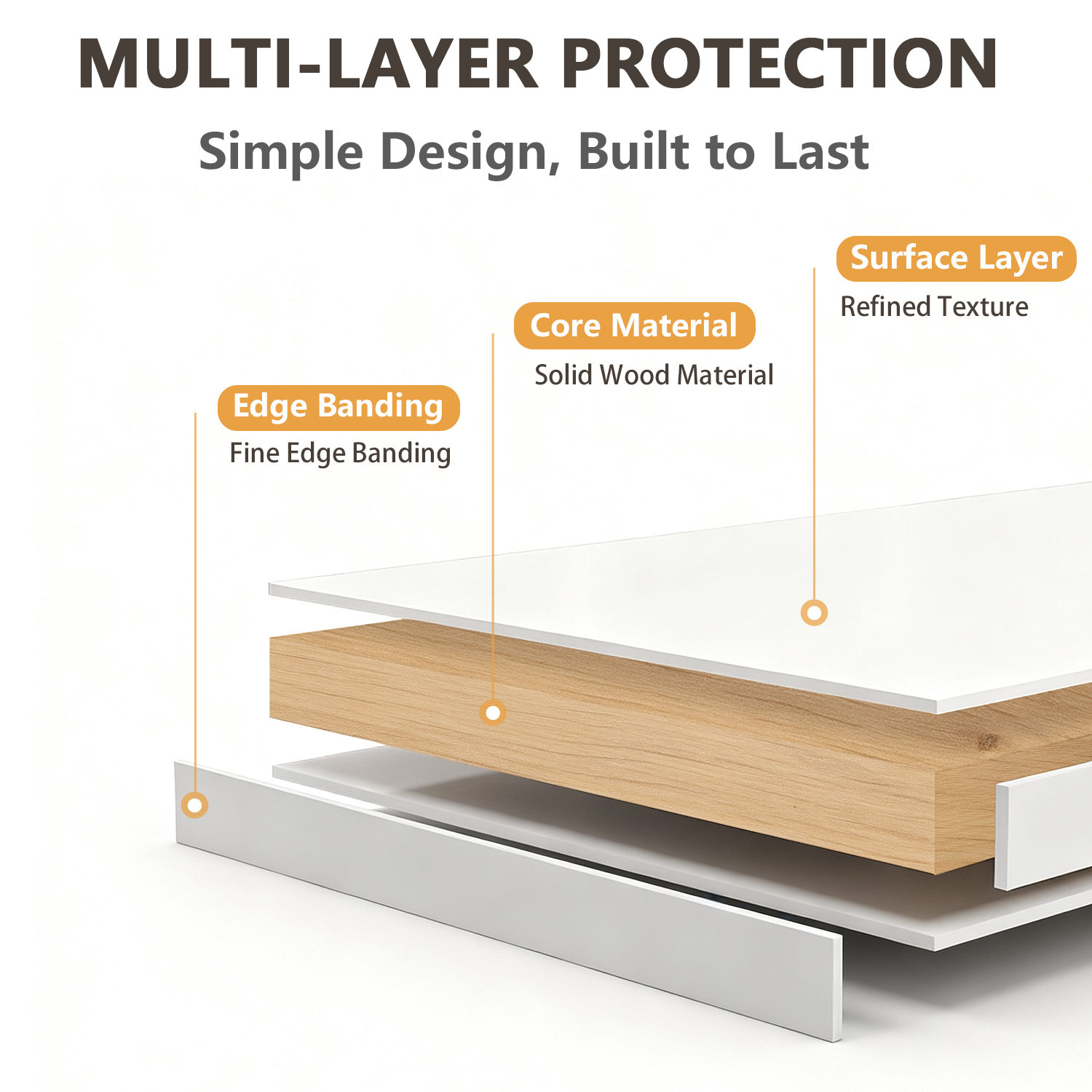 thumbnail video image 2 of Modern Floating TV Stand | Wall-Mounted Entertainment Media Console | Large Storage TV Bench for Living Room & Office (White + Wood, 86.6''), 2 of 12