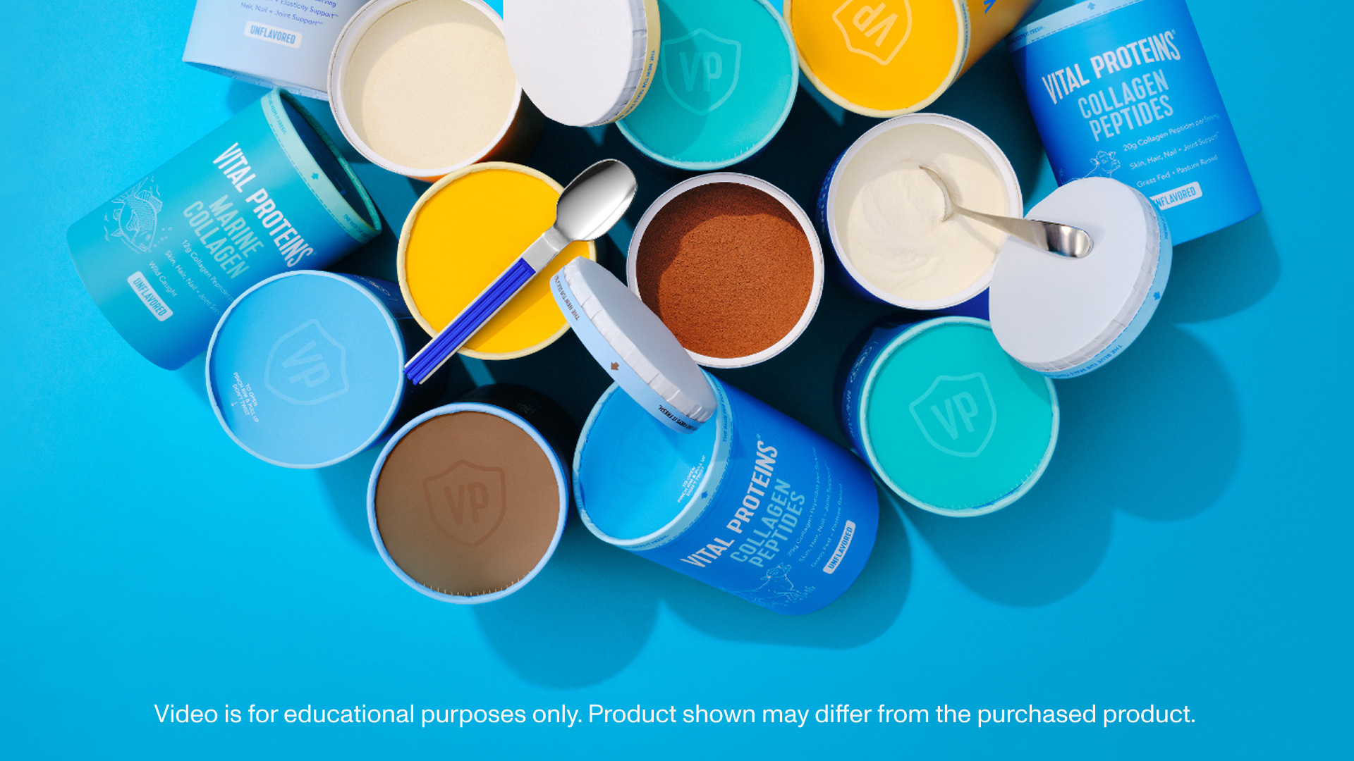 thumbnail video image 2 of Vital Proteins Grass-Fed Collagen Peptides Powder Joint Supplement for Hair, Skin, and Nails, Lemon, 11 oz, 2 of 13