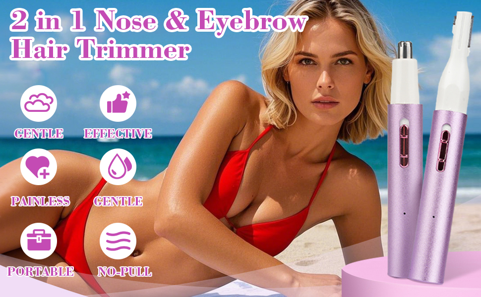 thumbnail video image 2 of Hoeylife Rechargeable Nose and Ear Hair Trimmer for Women Men – Painless Facial and Eyebrow Hair Remover, Dual-Edge Blades, IPX7 Waterproof, Compact and Portable Electric Clipper, 2 of 9