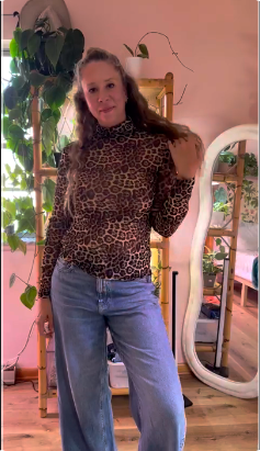 thumbnail video image 2 of MINTREUS Lace Top with Long Sleeves Stand Collar Embroidered Floral Design Ideal for Parties and Clubs xs-xxl, 2 of 8