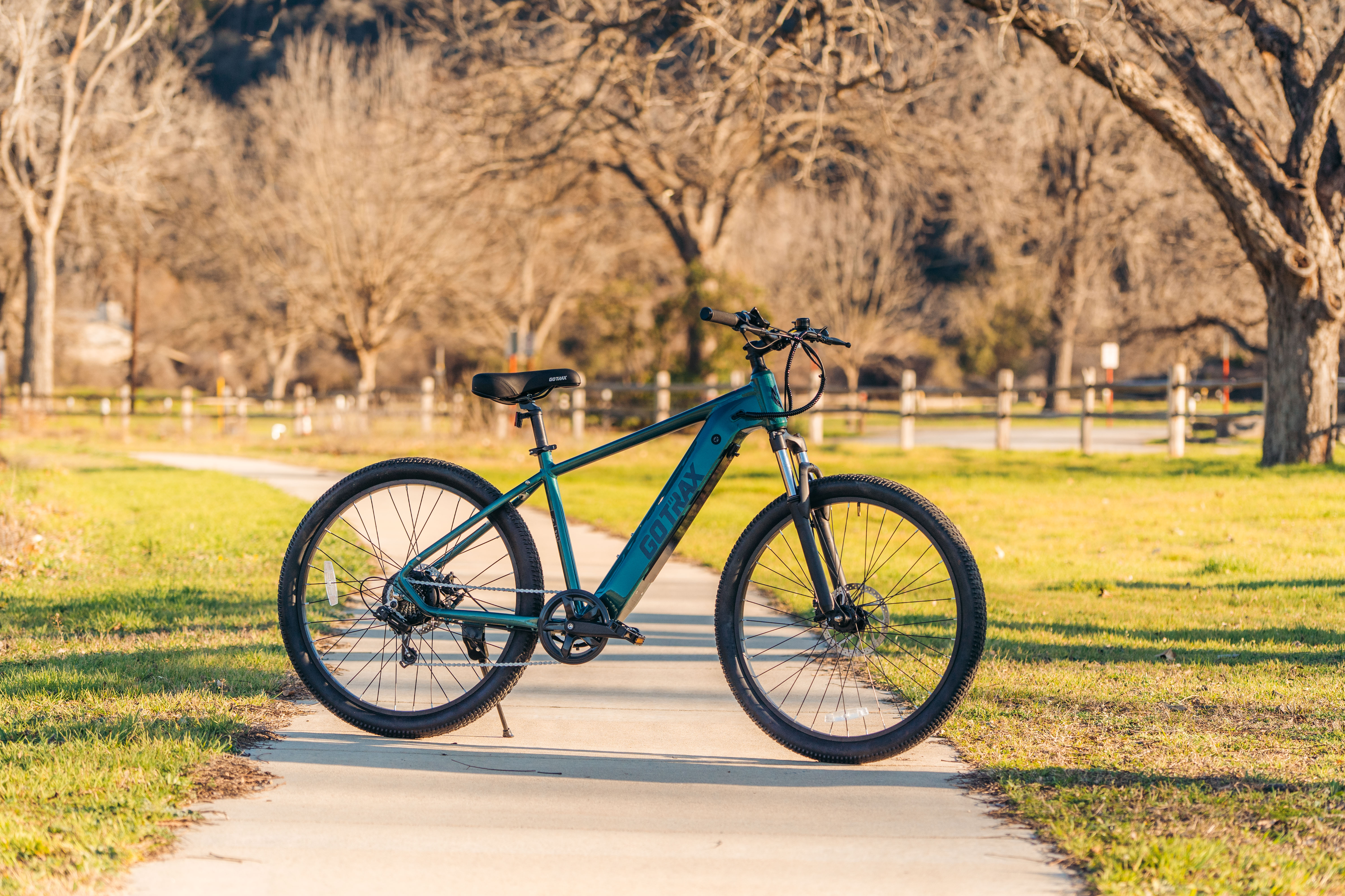 thumbnail video image 2 of GOTRAX D1RT 27.5" Adult Electric Mountain Bike, 350W 36V 10.4Ah Shimano 7 Speed 20mph Up to 300lb E-Bike,Grey, 2 of 11