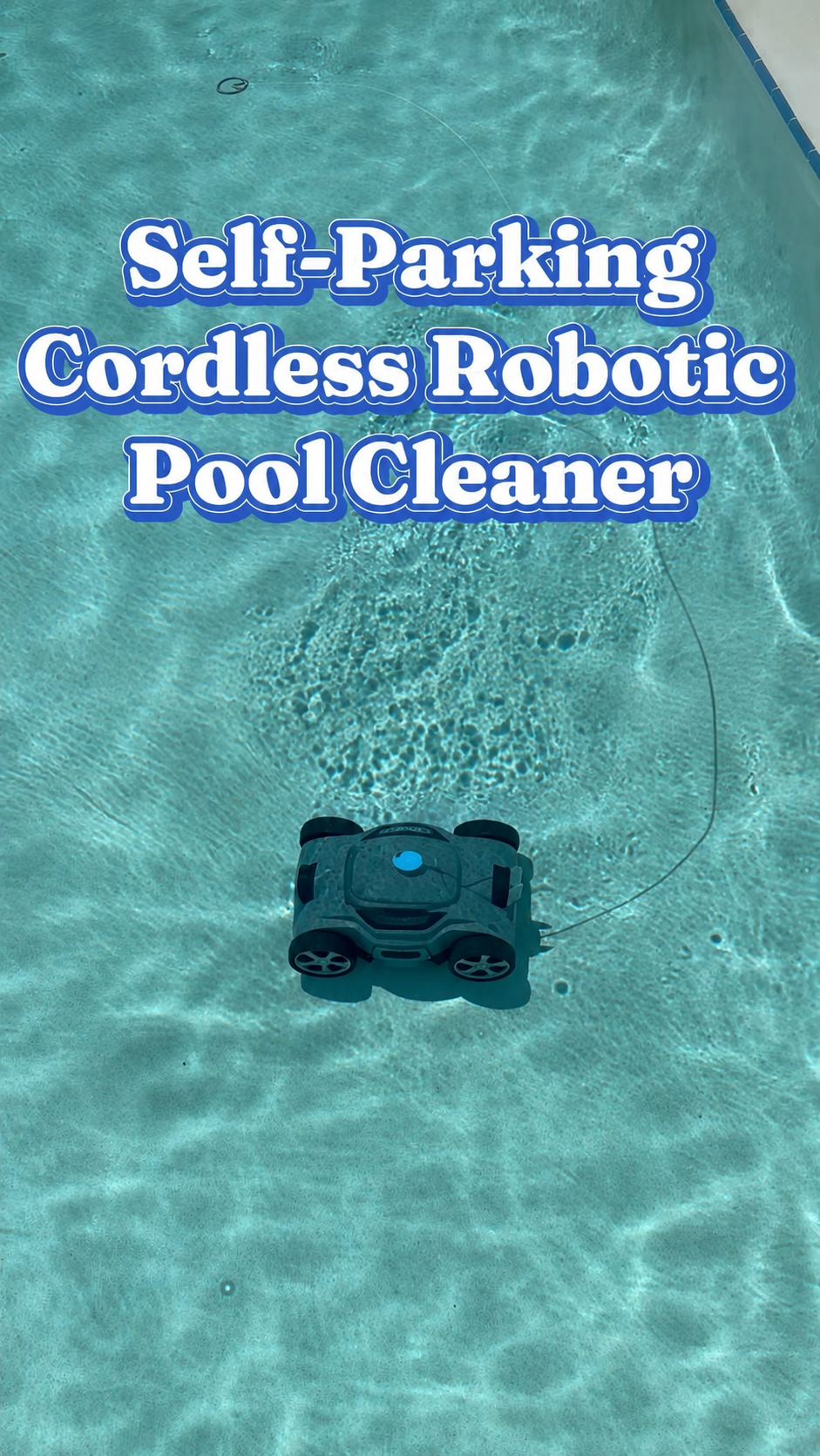 thumbnail video image 2 of [2026 Release]Cordless Robotic Pool Cleaner for Above Ground Pools, Automatic Pool Vacuum with Self-Parking for Flat Inground Pools, 2 of 6