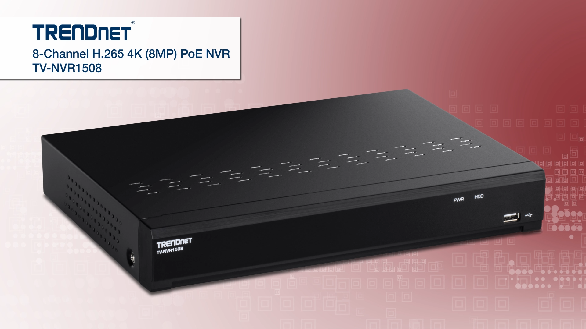 thumbnail video image 2 of TRENDnet TV-NVR1508 8-Channel H.265 4K (8MP) PoE NVR, 2 of 10