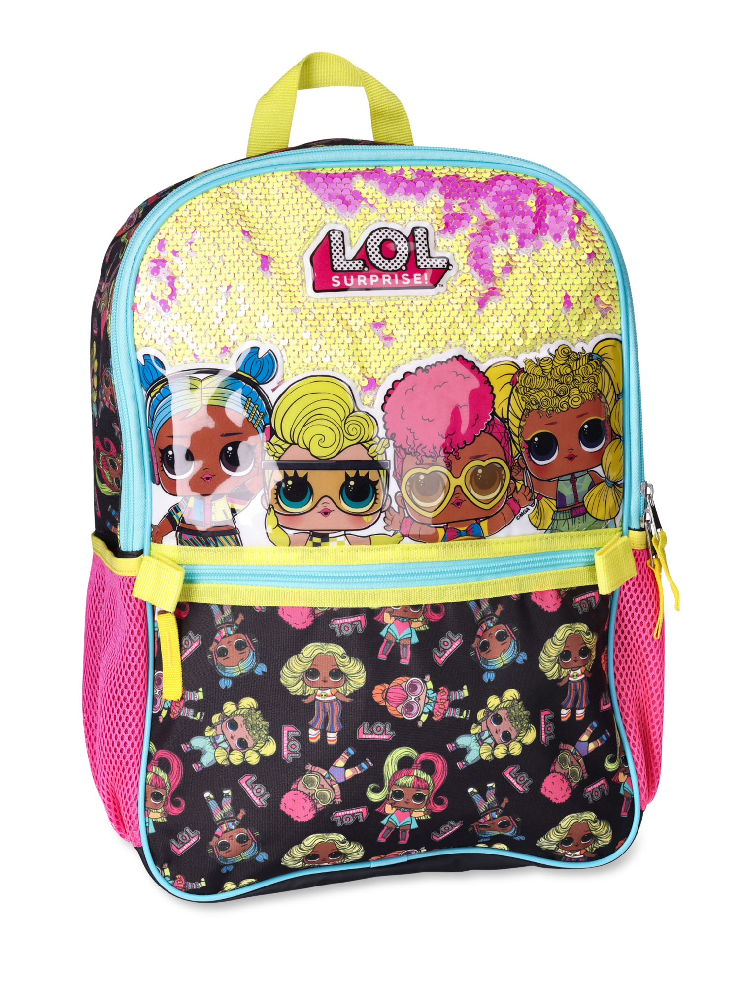 MGA LOL B.B. Nation Girls 17 Laptop Backpack with Lunch Bag 2 Piece Set Pink Walmart