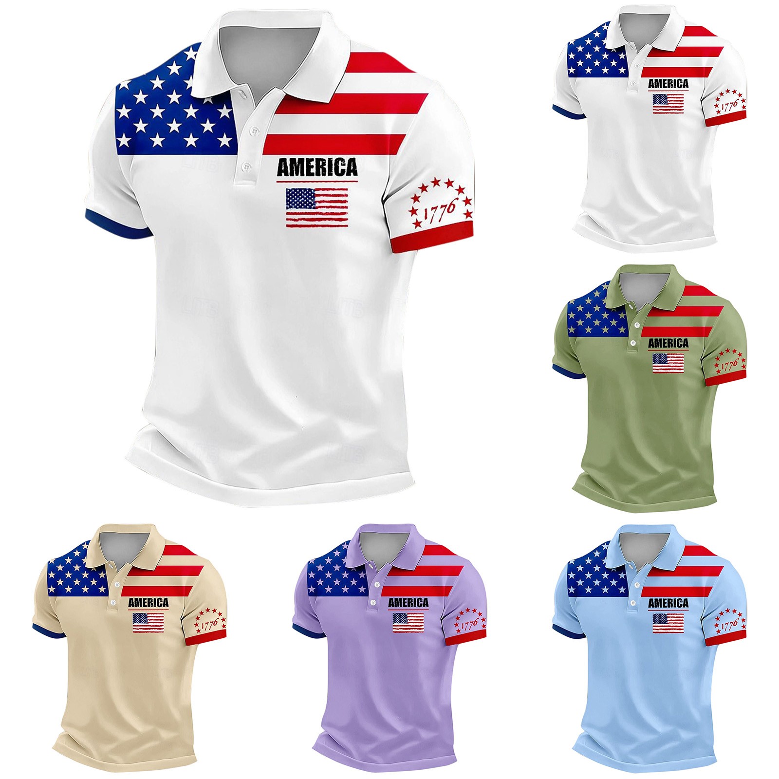thumbnail video image 2 of USA 250th Anniversary Shirts for Men Celebrate 250th Anniversary of America Patriotic Veteran Tee, 2 of 4