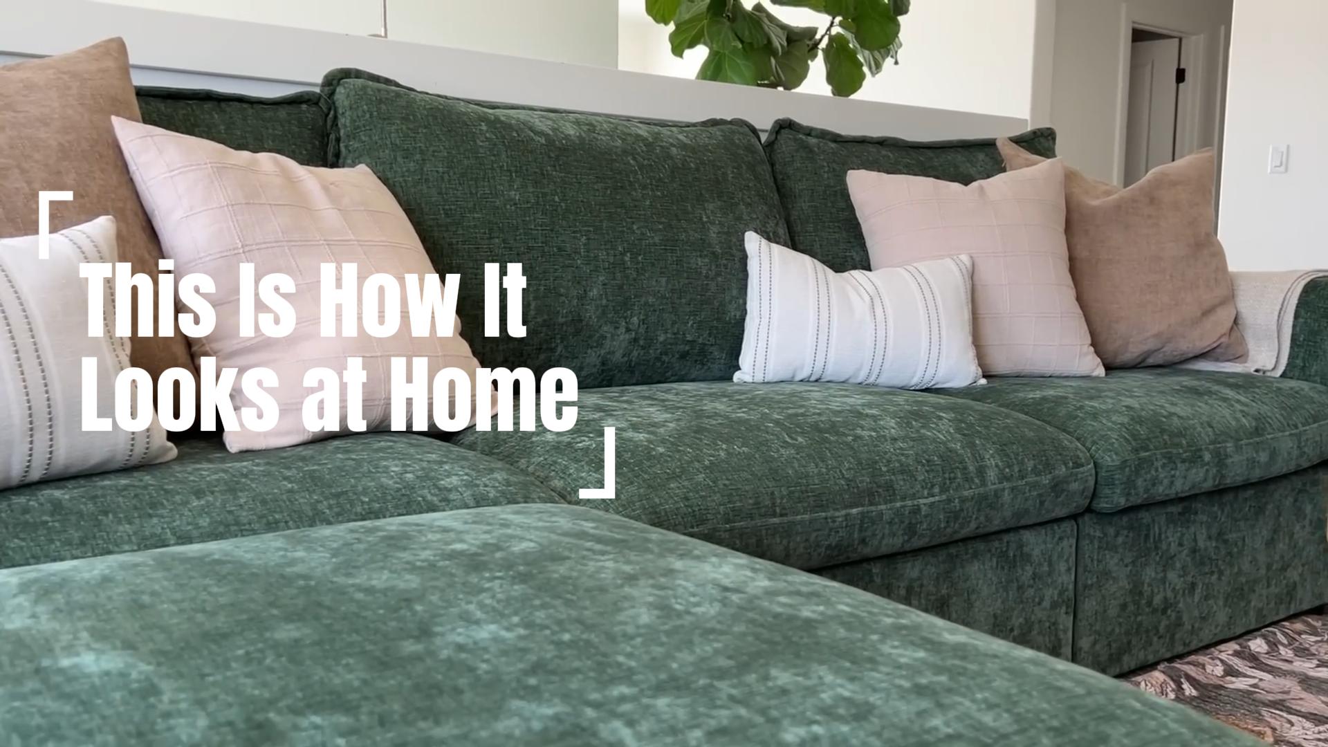 thumbnail video image 2 of BEDEEP 120.1'' Modular Sectional Sofa with Storage Ottoman, L Shaped Chenille Cloud Couch, Convertible 6-Seater Sofa with Chaise for Living Room, Black, 2 of 11