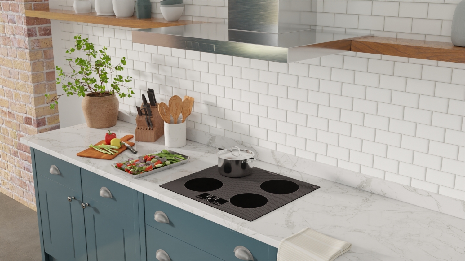 thumbnail video image 2 of Equator 24" Built-In 4 Burner Induction Cooktop POWER BOOST Keep Warm 240V/7400W, 2 of 14