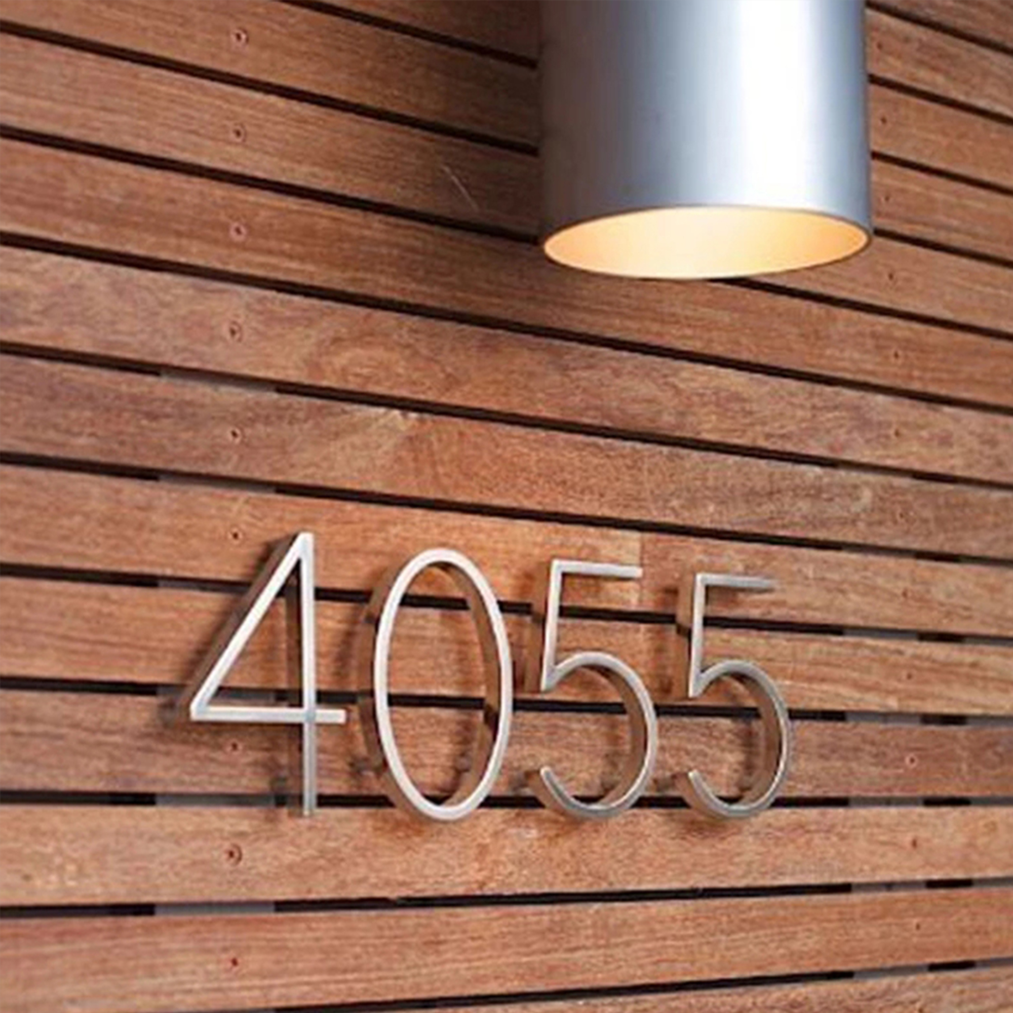 thumbnail video image 2 of HASWARE 5 inch (12.5 cm) Floating House Number Apartment Door Numbers Mailbox Address Sign, Zinc Alloy (#6, Silver), 2 of 4