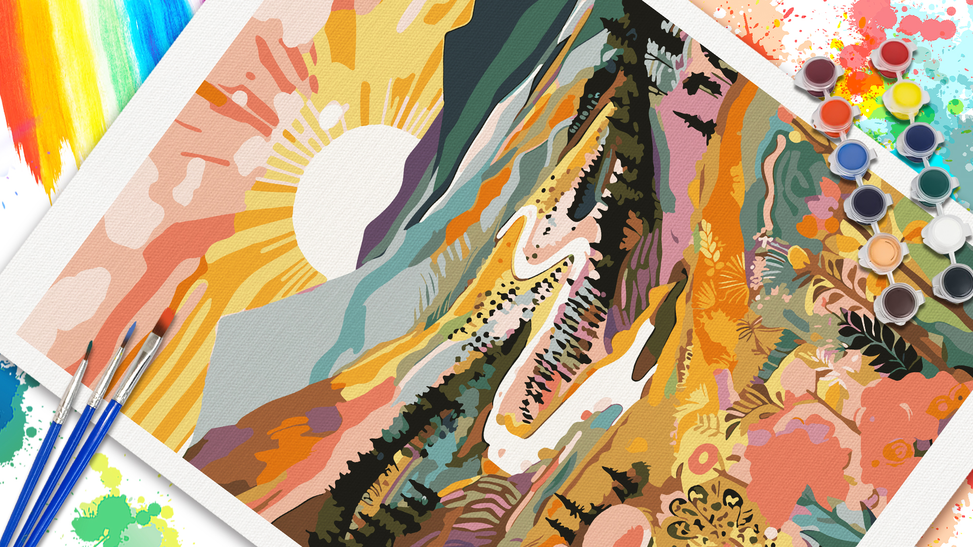 thumbnail video image 2 of JYLMOOD DIY Paint by Number for Adults, Easy Painting by Numbers for Gift Home Wall Decor 16”W x 20”L, 2 of 7