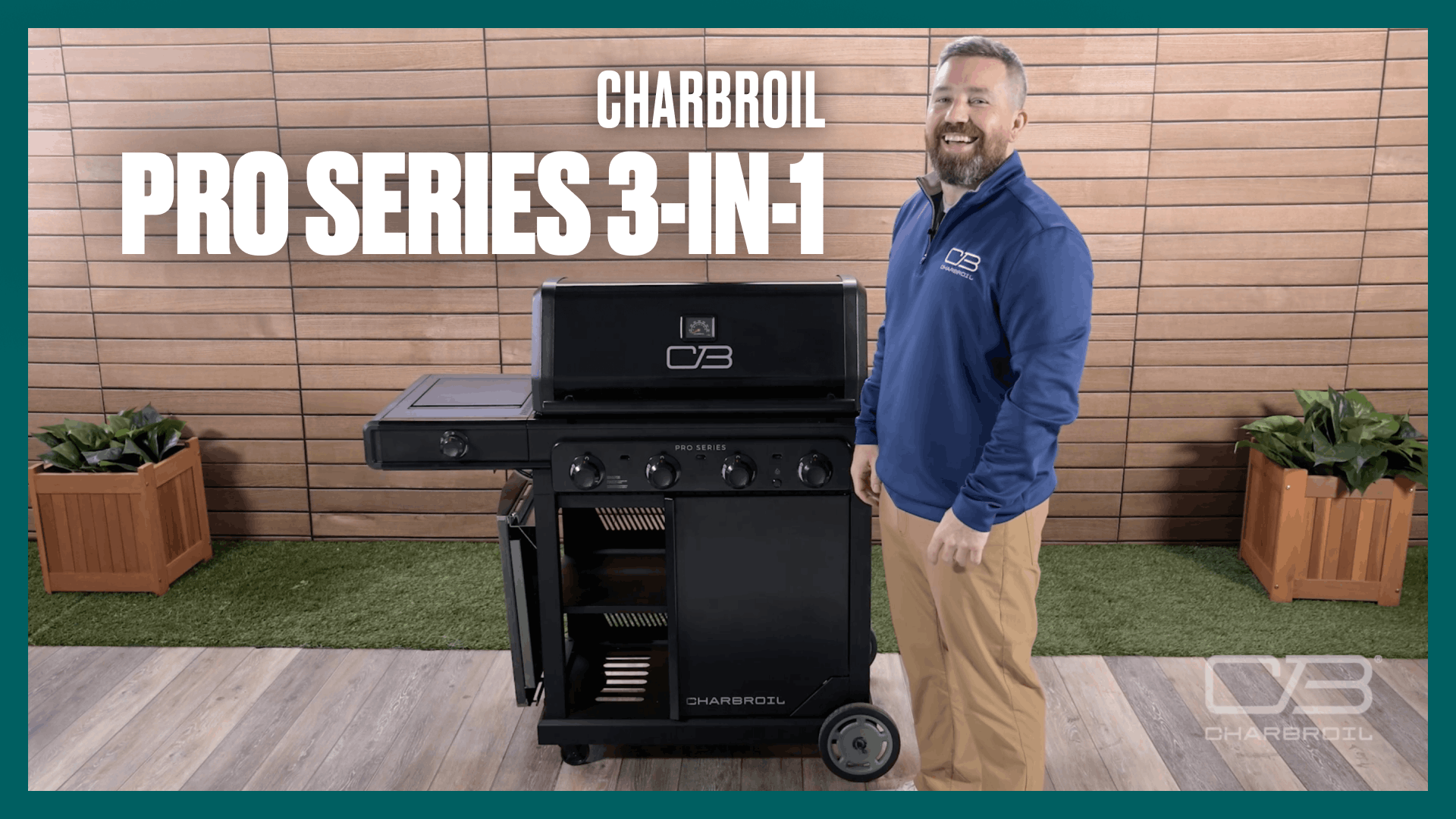 thumbnail video image 2 of Charbroil Pro Series™ 3-Burner Gas Grill and Griddle, 2 of 16