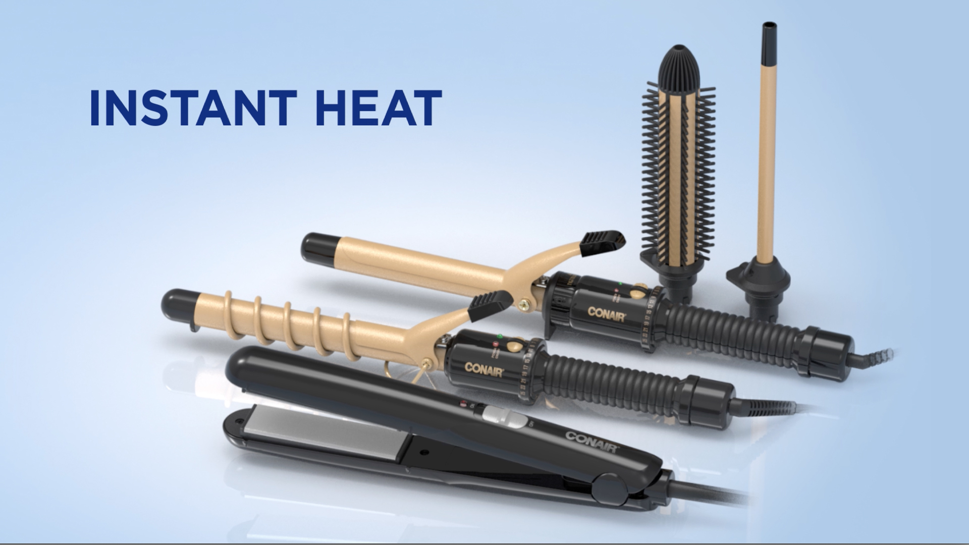 thumbnail video image 3 of Conair Instant Heat 1" Flat Iron, Fast Heat-Up, Ceramic-Coated Plates with Floating Plate, 3 of 10