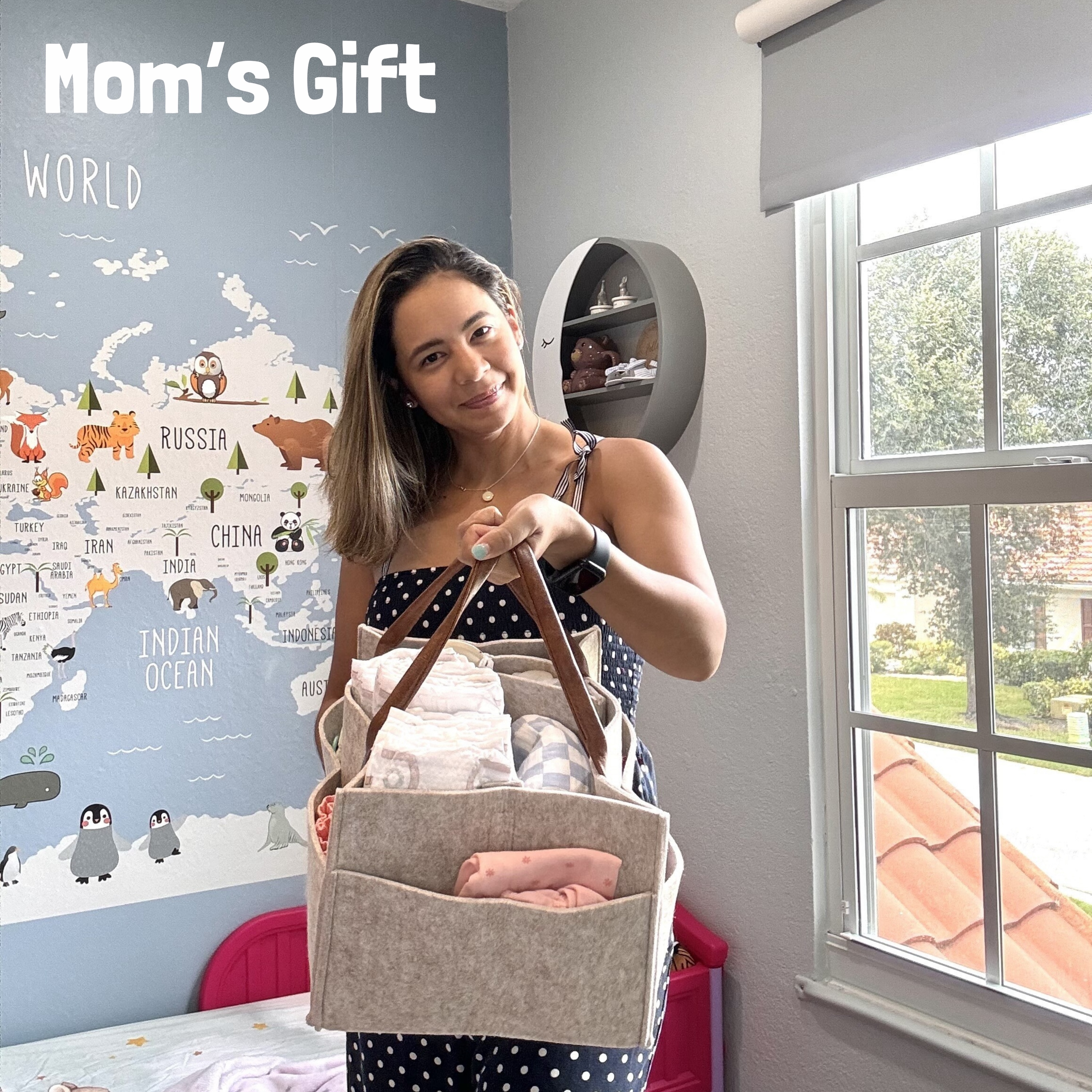 thumbnail video image 2 of Lily Miles Baby Diaper Caddy Organizer - Nursery Storage Basket for Newborn Essentials - Shower Registry Gifts, 2 of 22