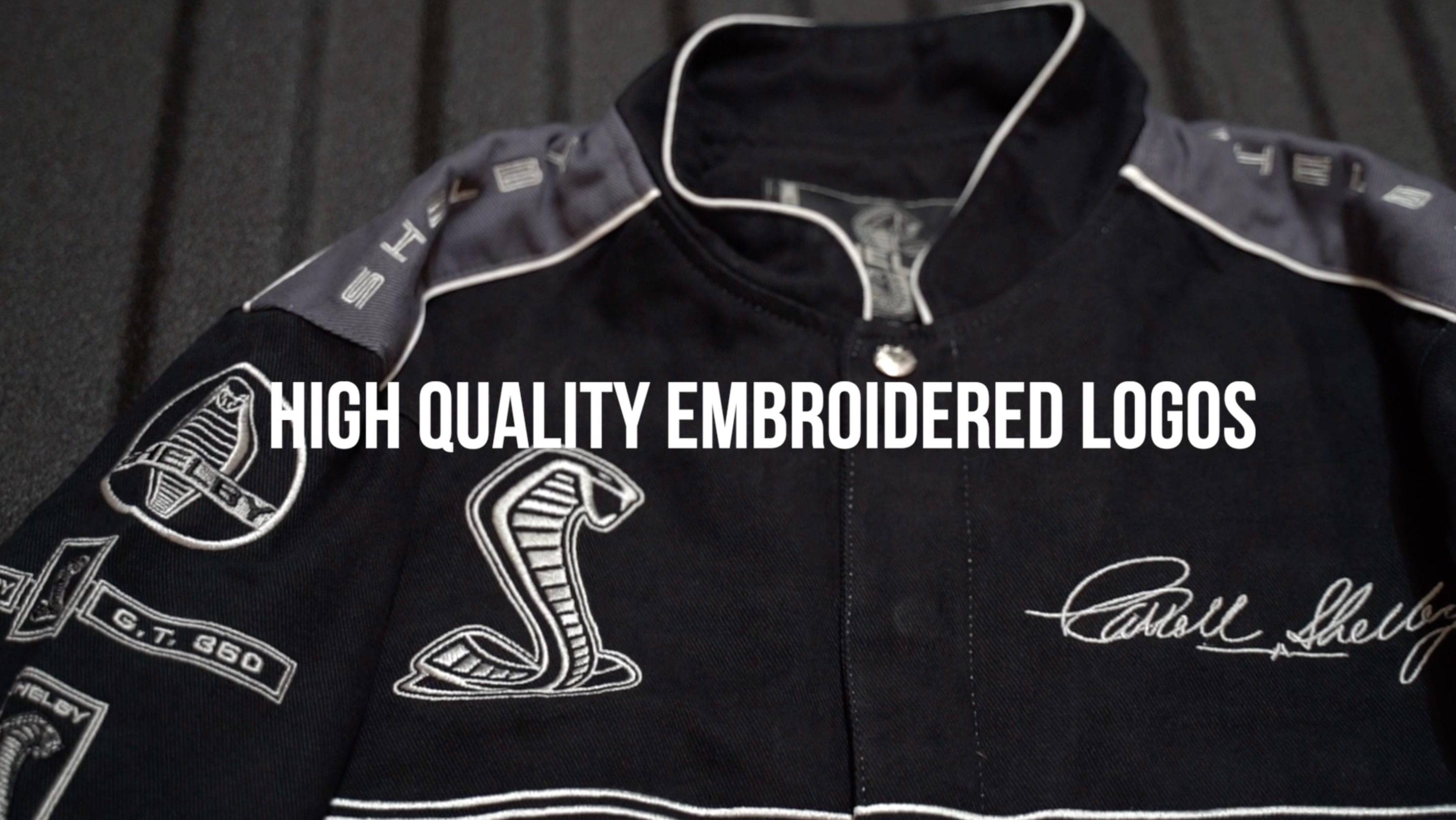 thumbnail video image 2 of JH DESIGN Men's Shelby Embroidered Cotton Twill Jacket, 2 of 6