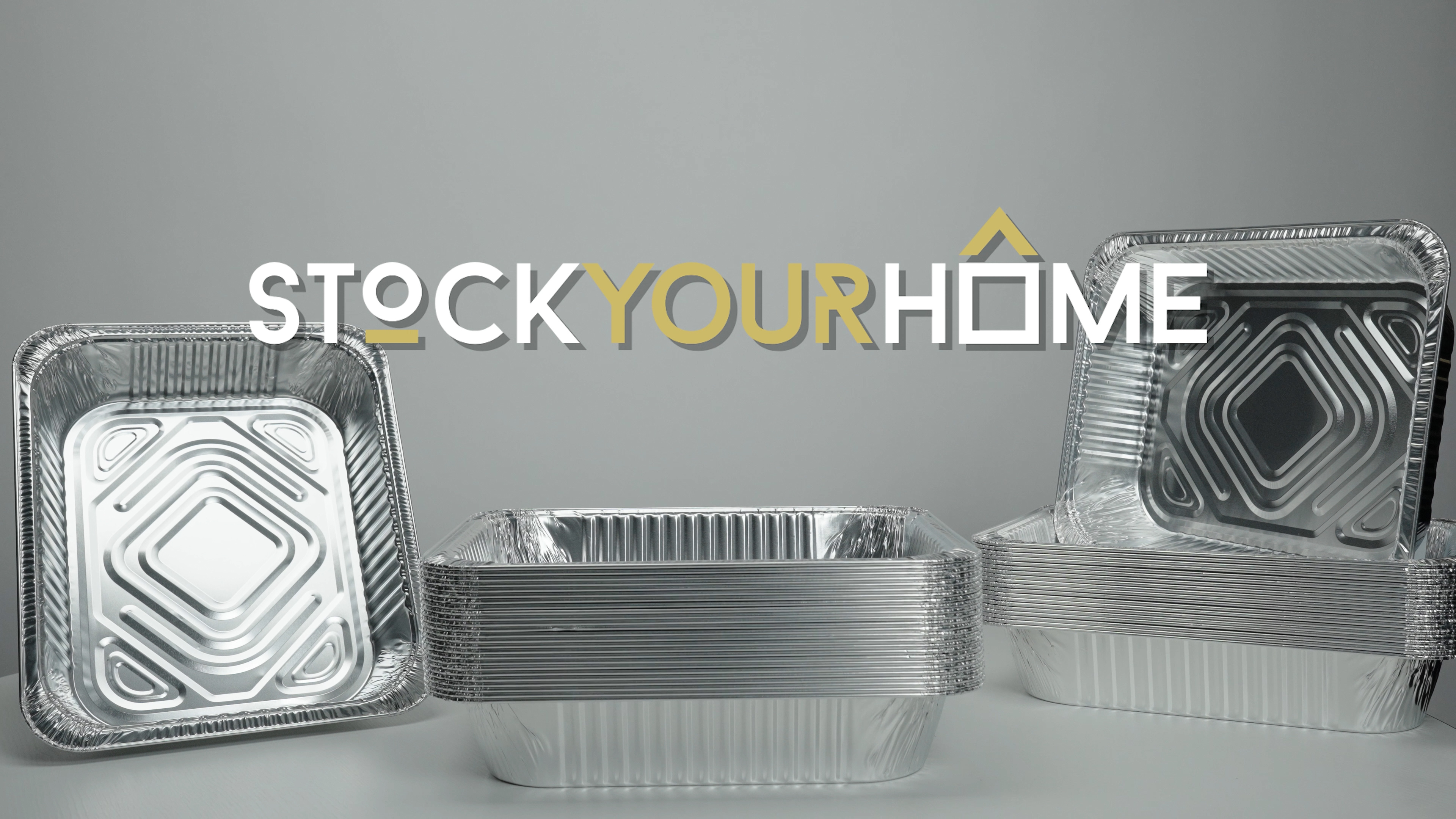thumbnail video image 2 of Stock Your Home 9x13 Pans with Lids (10 Pack) - Aluminum Foil Pans with Lids - Disposable Foil Tray - Half Size Steam Table Deep Pans - Tin Foil Pans for Cooking, Food Storage, BBQ, Grilling, Catering, 2 of 8