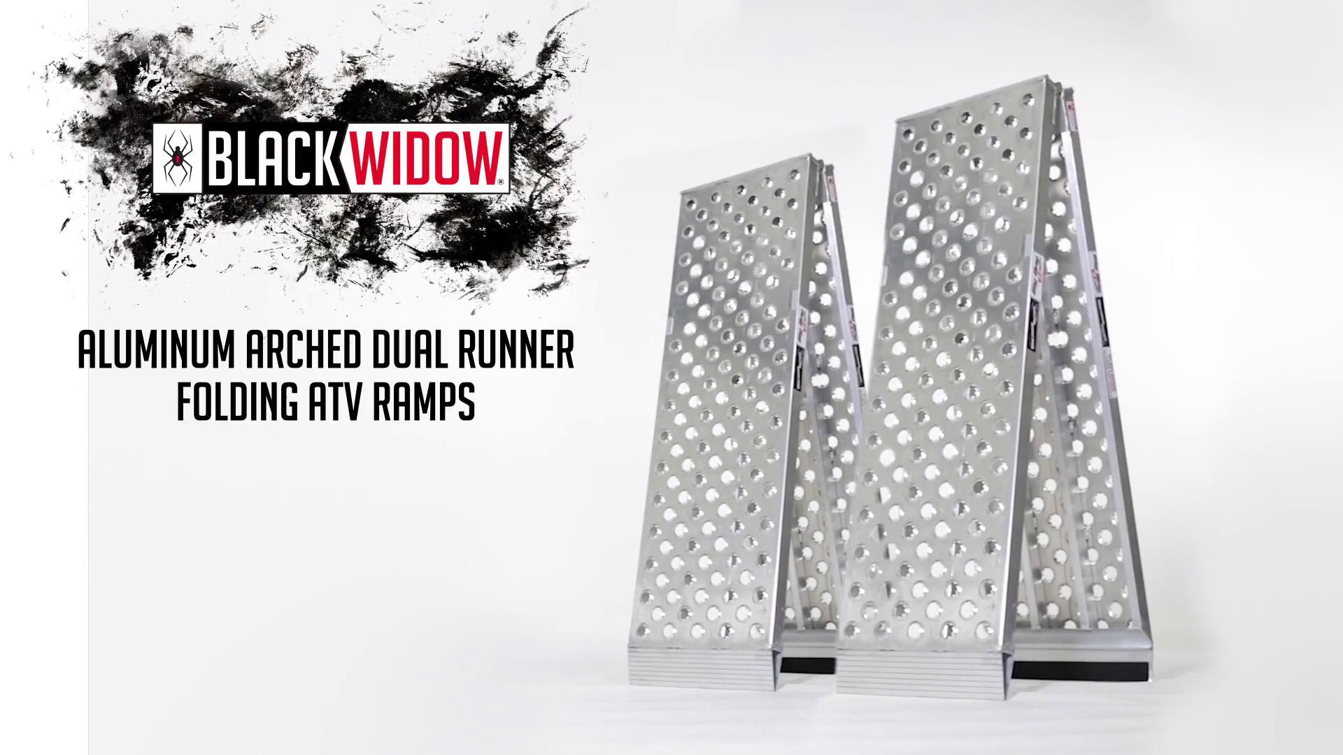 thumbnail video image 2 of Big Boy EZ Rizer MF2-10214-EZ Aluminum 10' Arched Dual Runner Folding ATV Ramps by Black Widow, 2 of 7