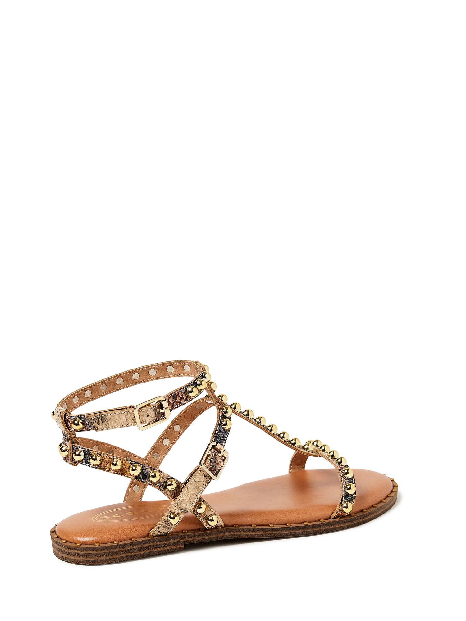 gold studded gladiator sandals