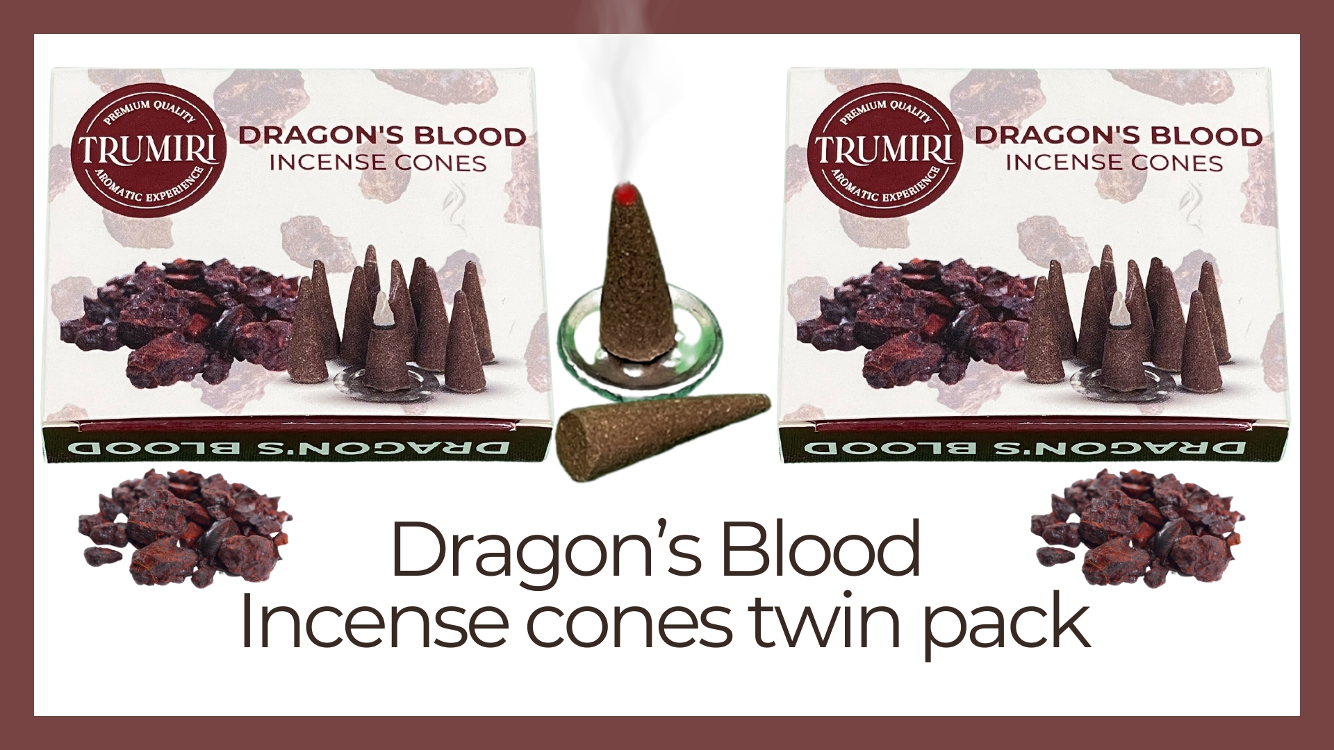 thumbnail video image 2 of Dragons Blood Incense Cones - Total 20 Cone Incense - Dual Pack of 10 Insence Cones - Incense Cones Scented - Cone Incense Scents - Insense Cones - Incent Cone, 2 of 10