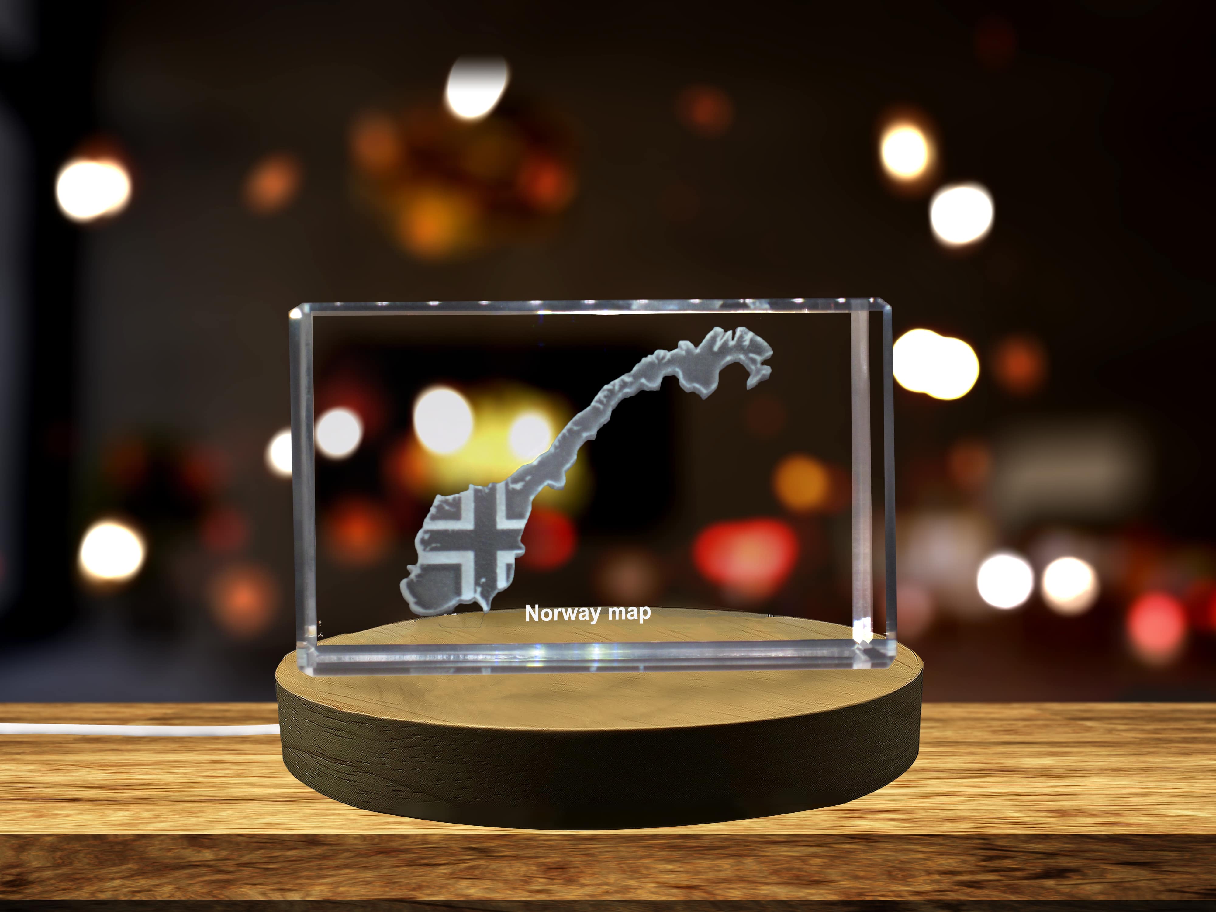 thumbnail video image 2 of Norway 3D Engraved Crystal 3D Engraved Crystal Keepsake/Gift/Decor/Collectible/Souvenir, 2 of 8
