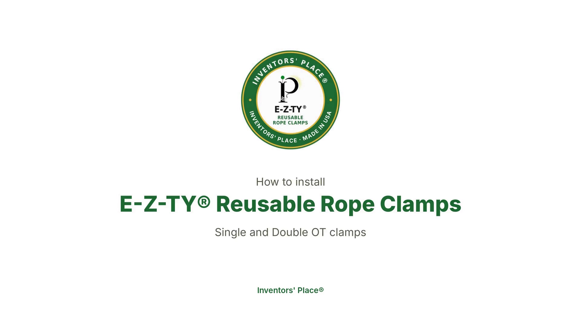 thumbnail video image 2 of Inventors Place Reusable Rope Clamps, 3/8 Inch Single, Black, 2 Pack, Made in USA, 2 of 7