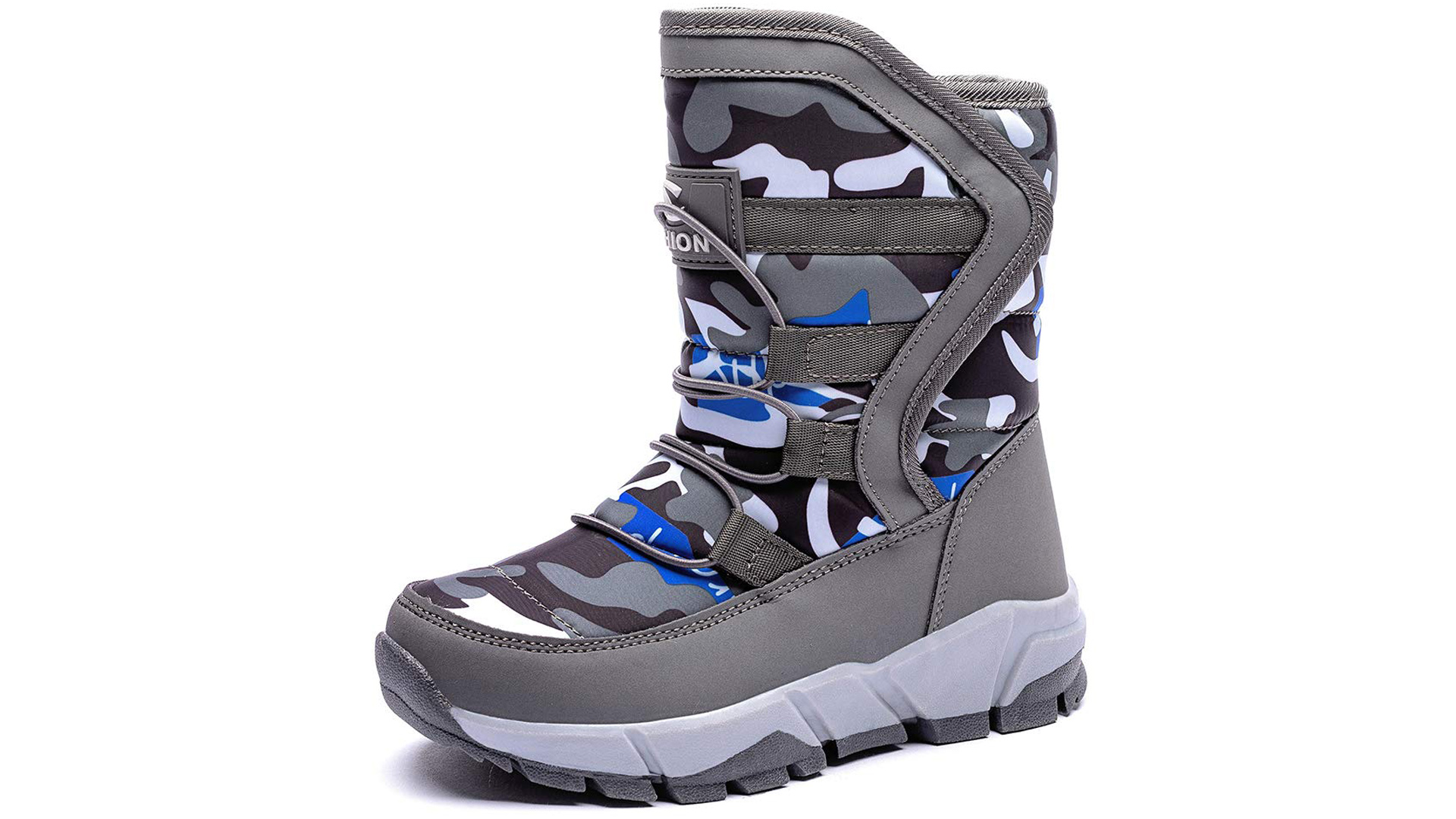 thumbnail video image 2 of HOBIBEAR Kids Winter Snow Boots Boys Girls Waterproof Outdoor Warm Faux Fur Lined Shoes, 2 of 8