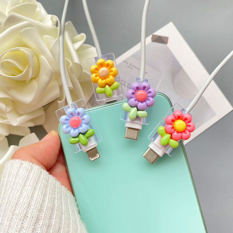thumbnail video image 2 of 4Pcs Of Cable Protector for Phone Charger, Cute Pattern Phone Cable Protector, Charging Cord Protector, USB Charger Saver, 2 of 8