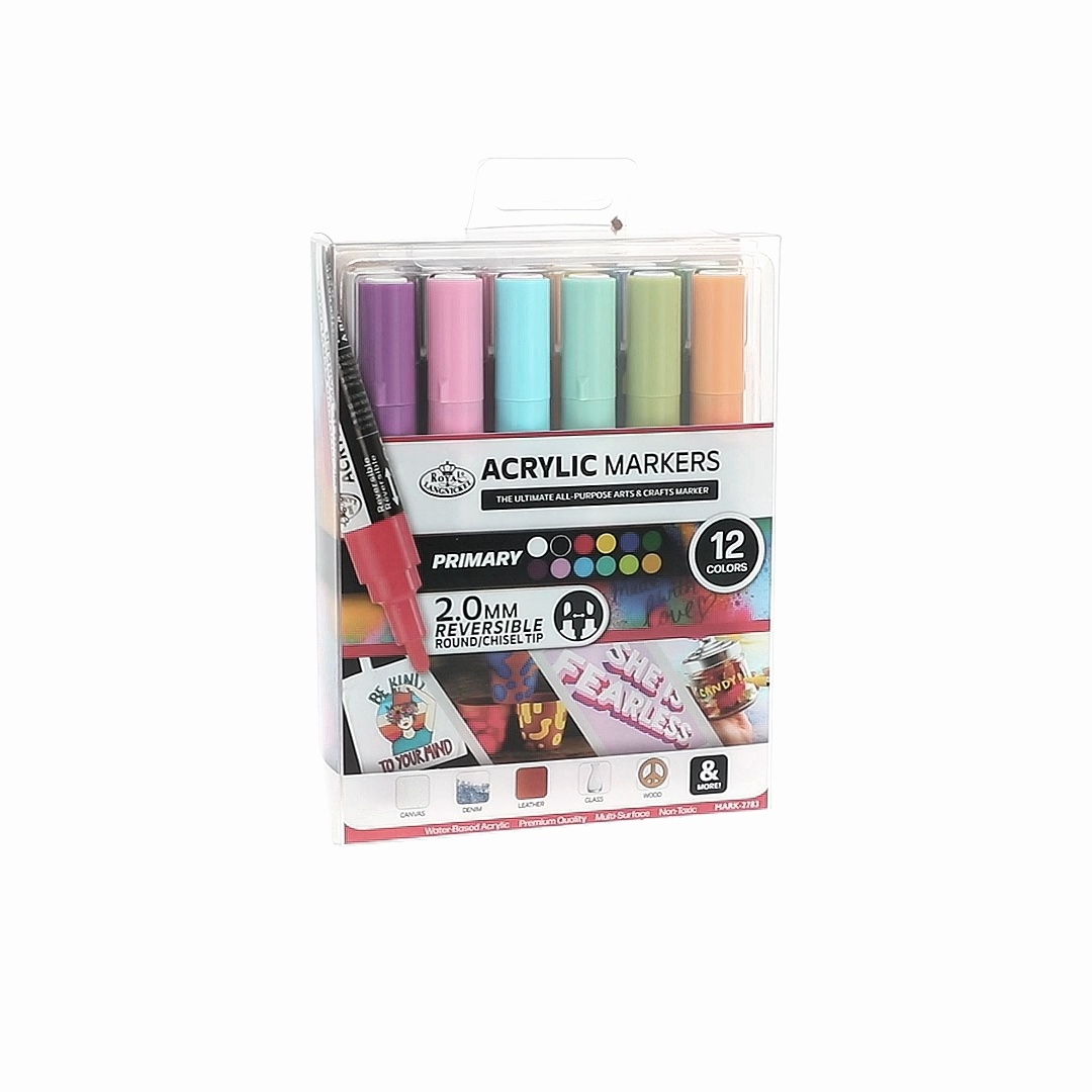 Royal & Langnickel Lot De 12 Marqueurs À Craie Primaire De 2 Mm