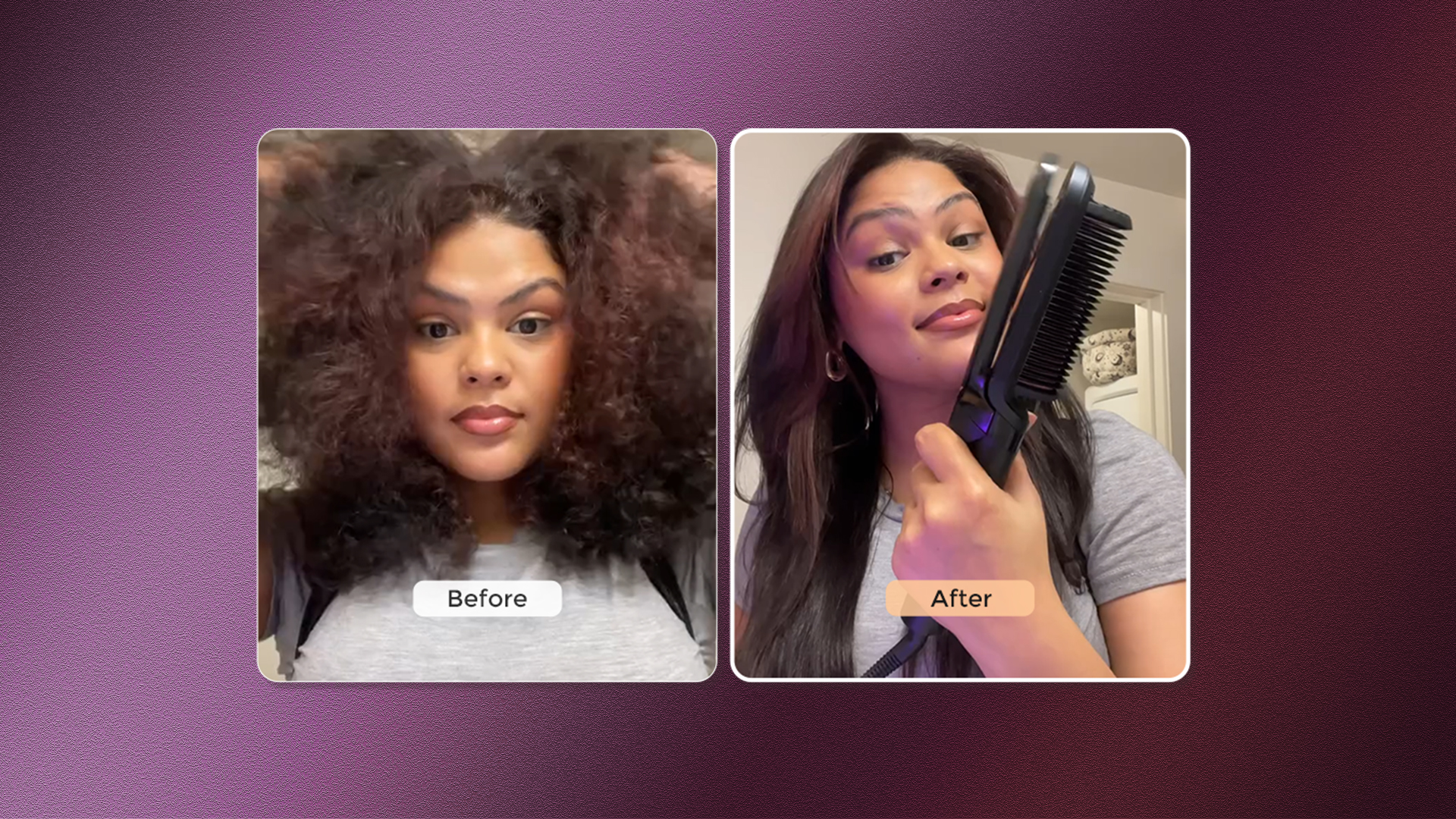 thumbnail video image 2 of TYMO Ionic Hair Straightener Brush 2-in-1 Flat Iron, 200M Ions Ceramic Hot Comb, Dual Voltage, Anti-Frizz Styling for Straight, Waves & Curls, Black, 2 of 9