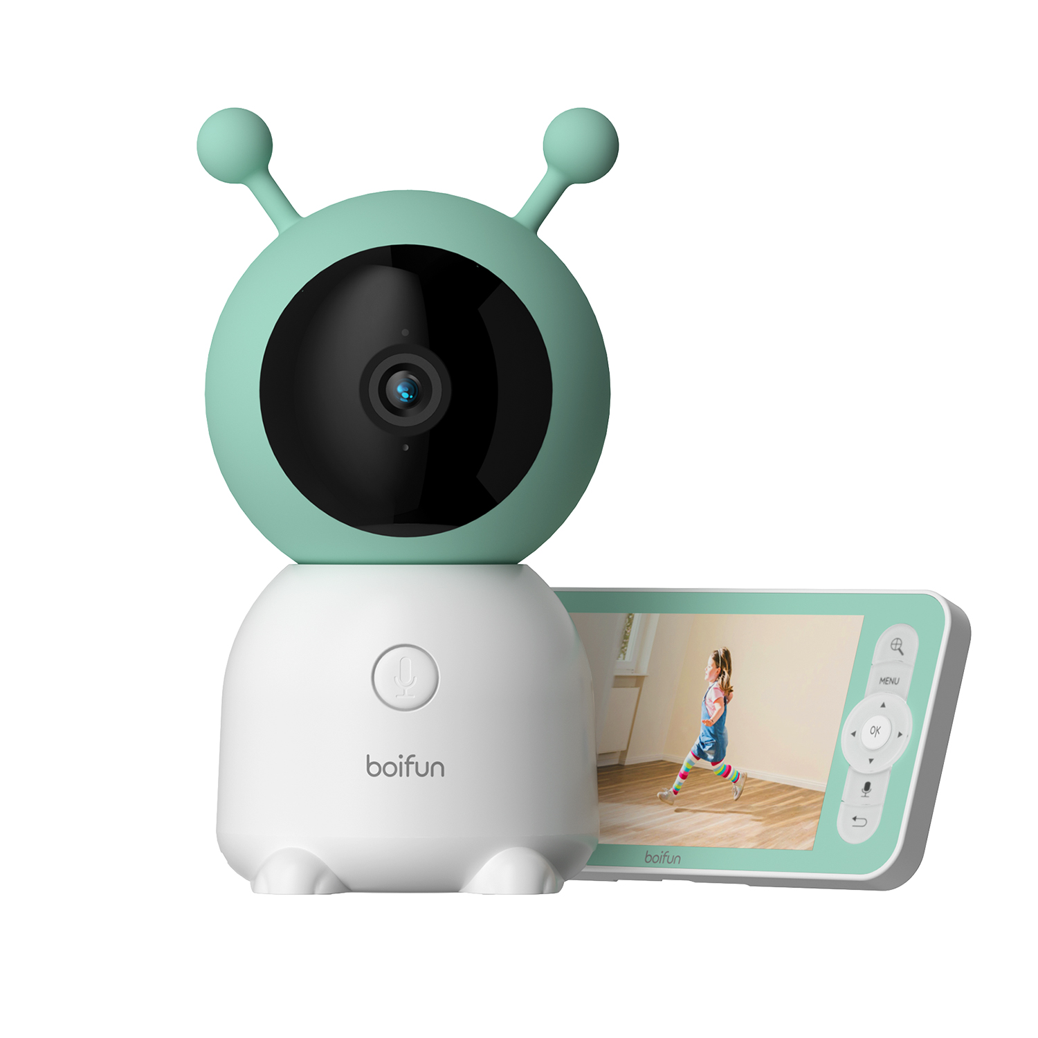 BOIFUN Video Baby Monitor with Remote Pan-Tilt-Zoom, 2K, Cry and Motion  Detection, 300M Long Range, APP, Night Vision, 5'' Smart Baby Monitor with  Camera and Audio 