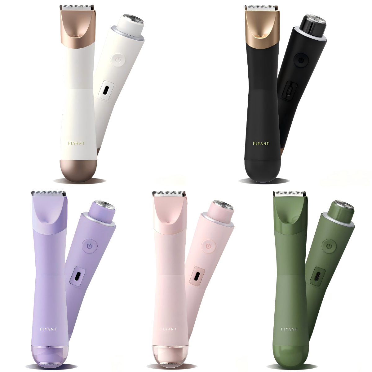 thumbnail video image 2 of Bikini Trimmer for Women, 2 in 1 Electric Shaver for Women, Pubic Hair Trimmer Waterproof IPX7 with LED, Bikini Razor for Leg Arm Underarm Bikini Area, Pull Bows Gift Box for Friends - Shell White, 2 of 10