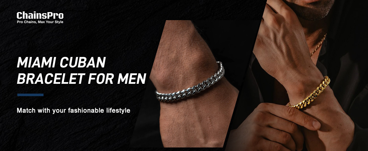 thumbnail video image 2 of ChainsProMax Men Bracelets Stainless Steel 19CM Wrist Chain Men Husband Dad Gift Fathers Day Jewelry Gift, 2 of 8