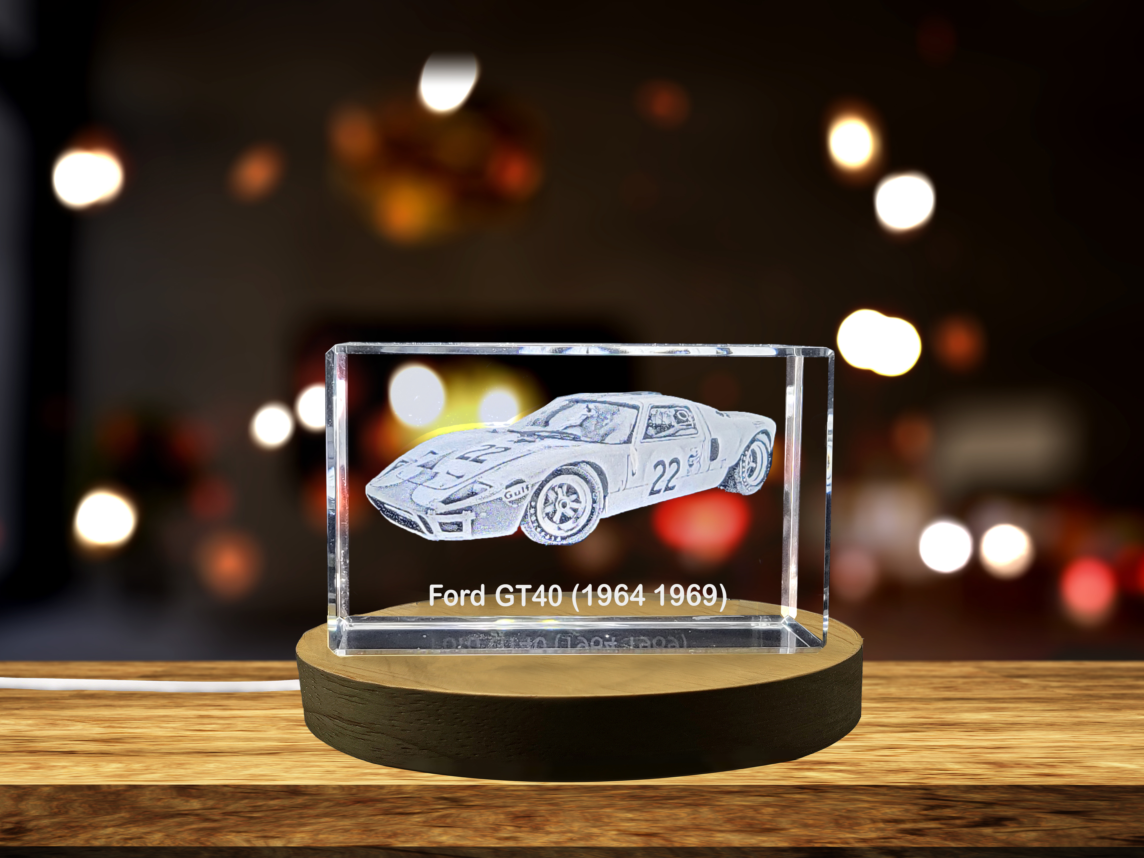 thumbnail video image 2 of Ford GT40 Supercar Collectible Crystal Sculpture | Le Mans Legend 1964-1969, 2 of 7