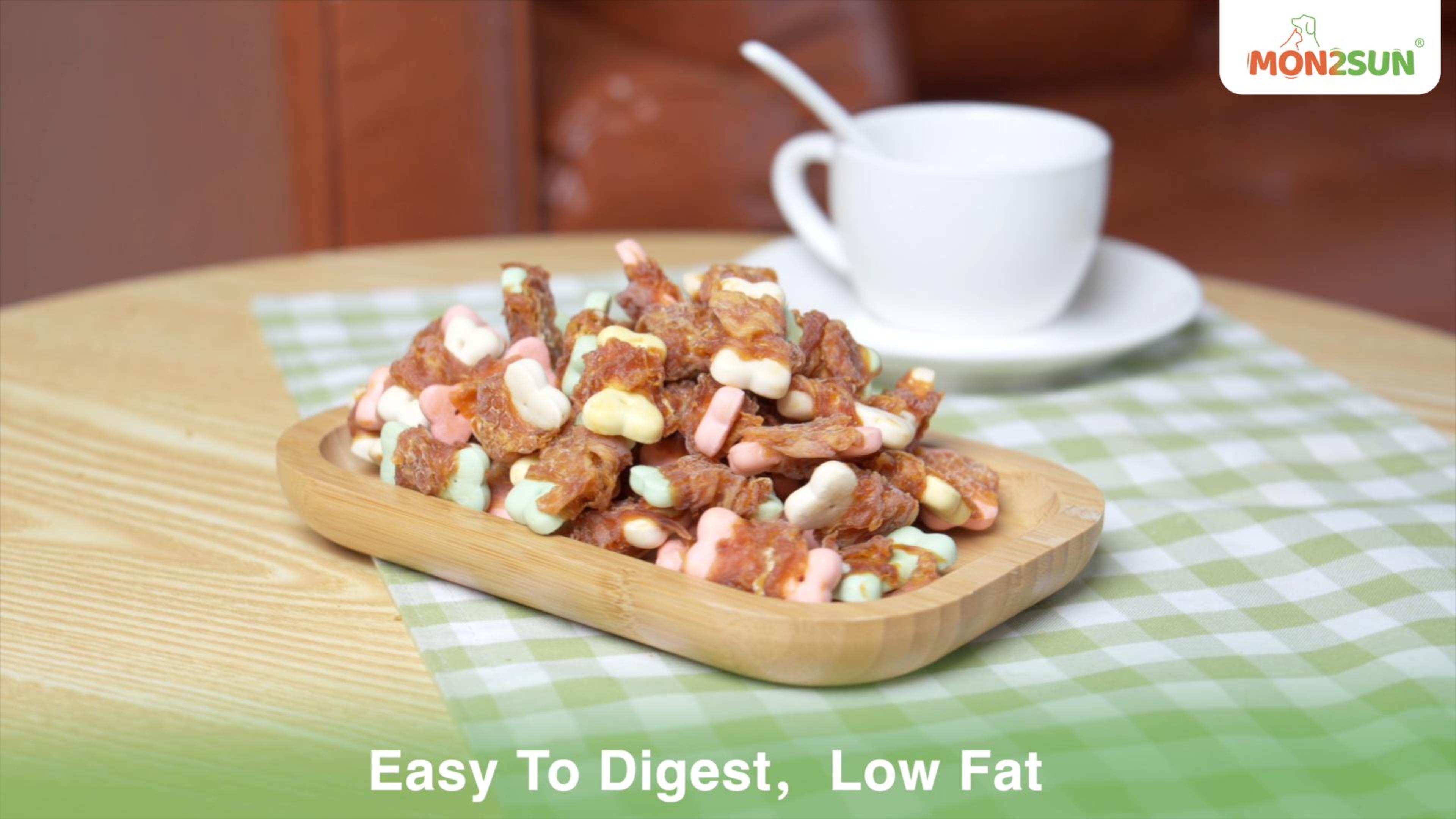 thumbnail video image 2 of MON2SUN Chicken Wrapped Biscuits Dog Treats, 21.16 oz, 2 of 9