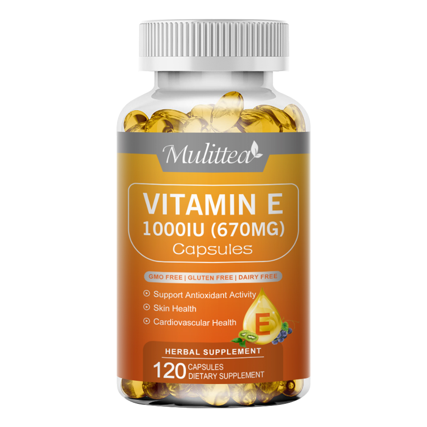 thumbnail video image 2 of Vitamin E 1000IU 670MG Capsules(d-Alpha Tocopherol),Support Antioxidant & Immune,120 Ct, 2 of 8
