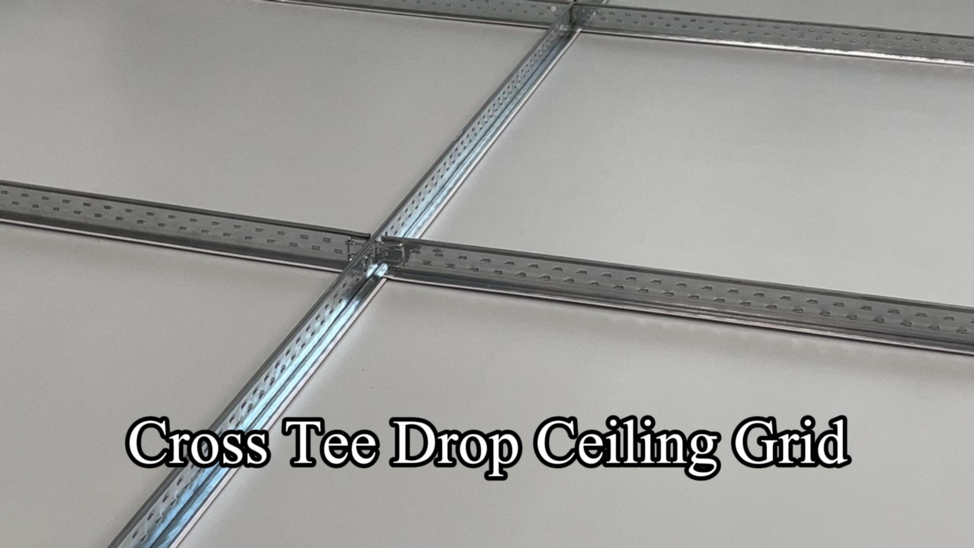 thumbnail video image 2 of LooYee 75 PCS 48 Inch Cross Tee Drop Ceiling Grid Black, 4 Ft Galvanized Steel Rust & Fire Resistance, Ceiling Grid Cover for Basement Living Room Garage Kitchen Bathroom, Cover 500 Sq.Ft, 2 of 8