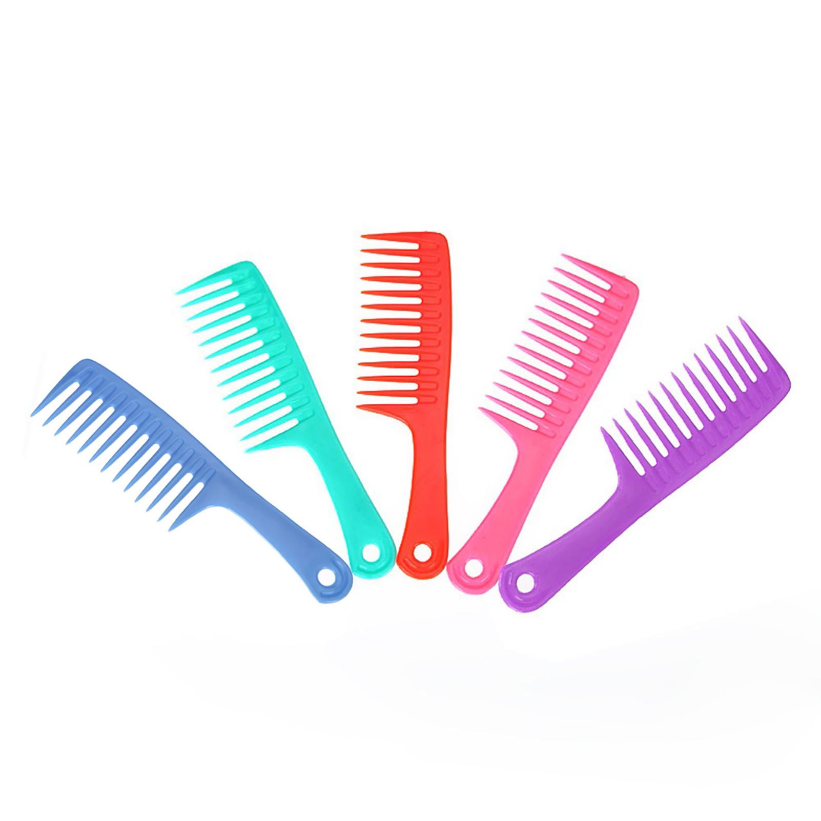 thumbnail video image 2 of Bradem Hair Brush, Plastic Comb, Wet Haircut Hair Comb Hairdressing Plastic Detangler Handle Wide Tooth Comb, 2 of 3