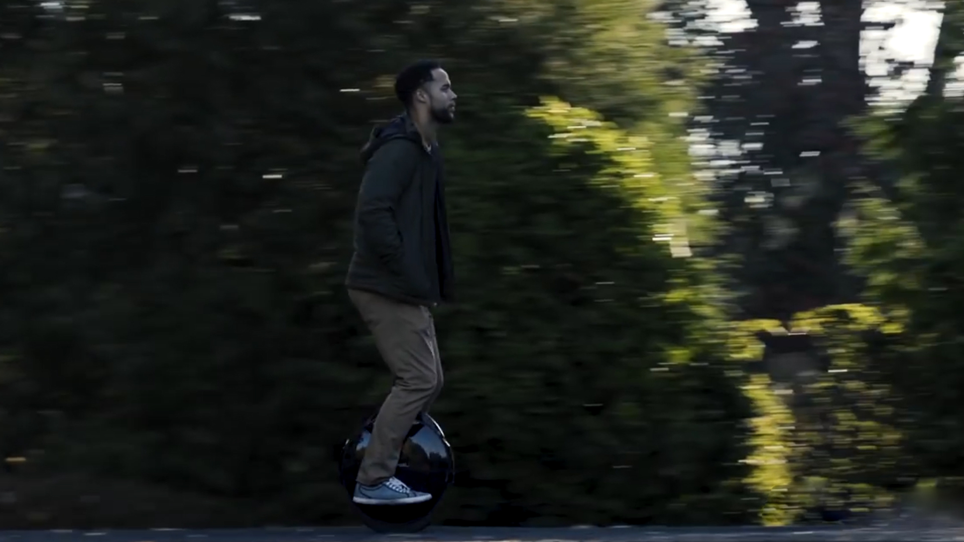 thumbnail video image 2 of INMOTION V8S 16-Inch Self-Balancing Electric Unicycle, 22 MPH Speed, 30° Climbing, 47-Mile Range, Matte Scrub Surface, 2 of 9