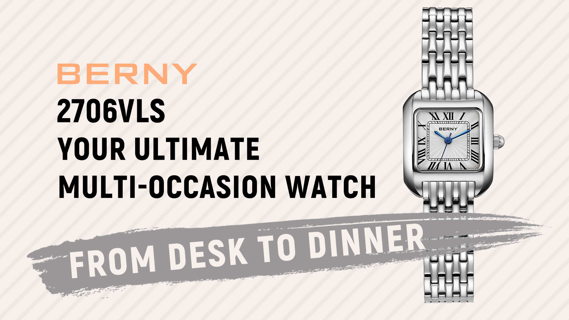 BERNY Small Silver Watches for Women, Fashion Ladies Analog Quartz ...
