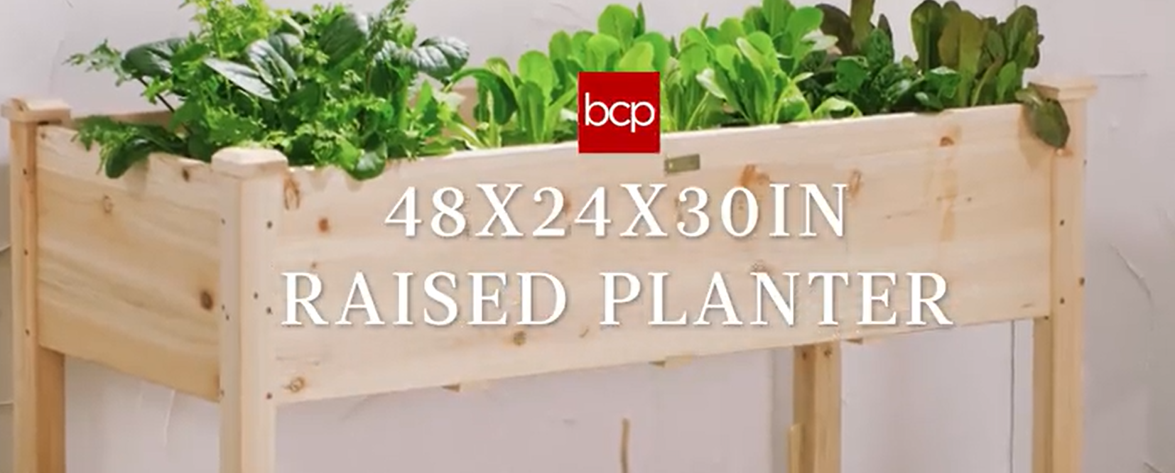 thumbnail video image 2 of Best Choice Products 48" x 24" x 30" Raised Garden Bed, Extra Deep 16" Depth, Elevated Wood Planter Stand - Pink, 2 of 8