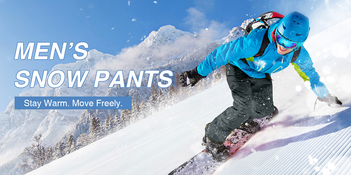 thumbnail video image 2 of Snow Pants Men Ski Waterproof Pants Softshell Snowboard Pants Outdoor Hiking Fleece Lined Zipper Bottom Leg Black M, 2 of 7