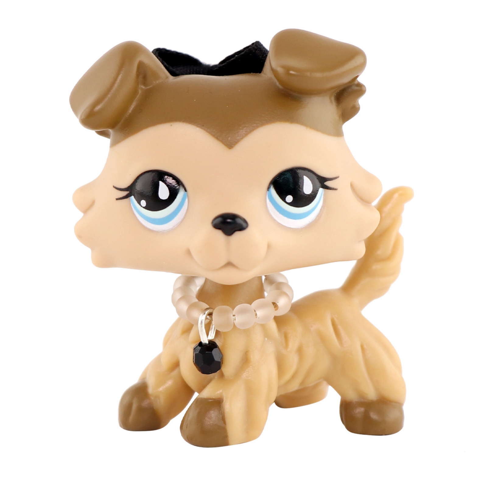 thumbnail video image 2 of Mini Pet Toy Dog Collie #893 with Collar Bowknot Accessories,Collectible Mini Toy Figurines, 2 of 9