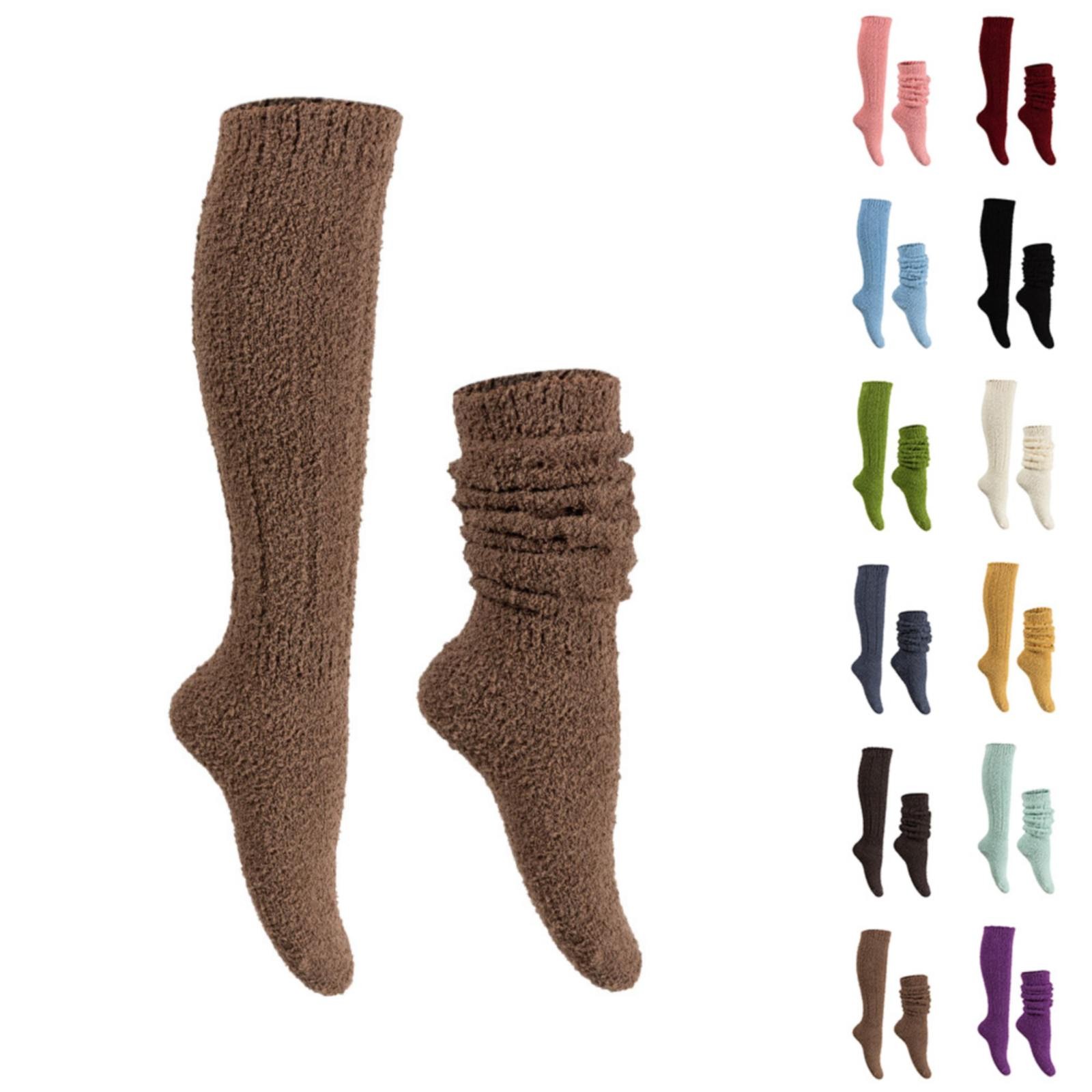 thumbnail video image 2 of GZWYHT Socks for Women Stockings for Women Women's Thick Socks Winter Extra Thick And Moon Socks Autumn And Winter Warm Home Stockings Cute Socks Slouch Socks Red One Size, 2 of 3