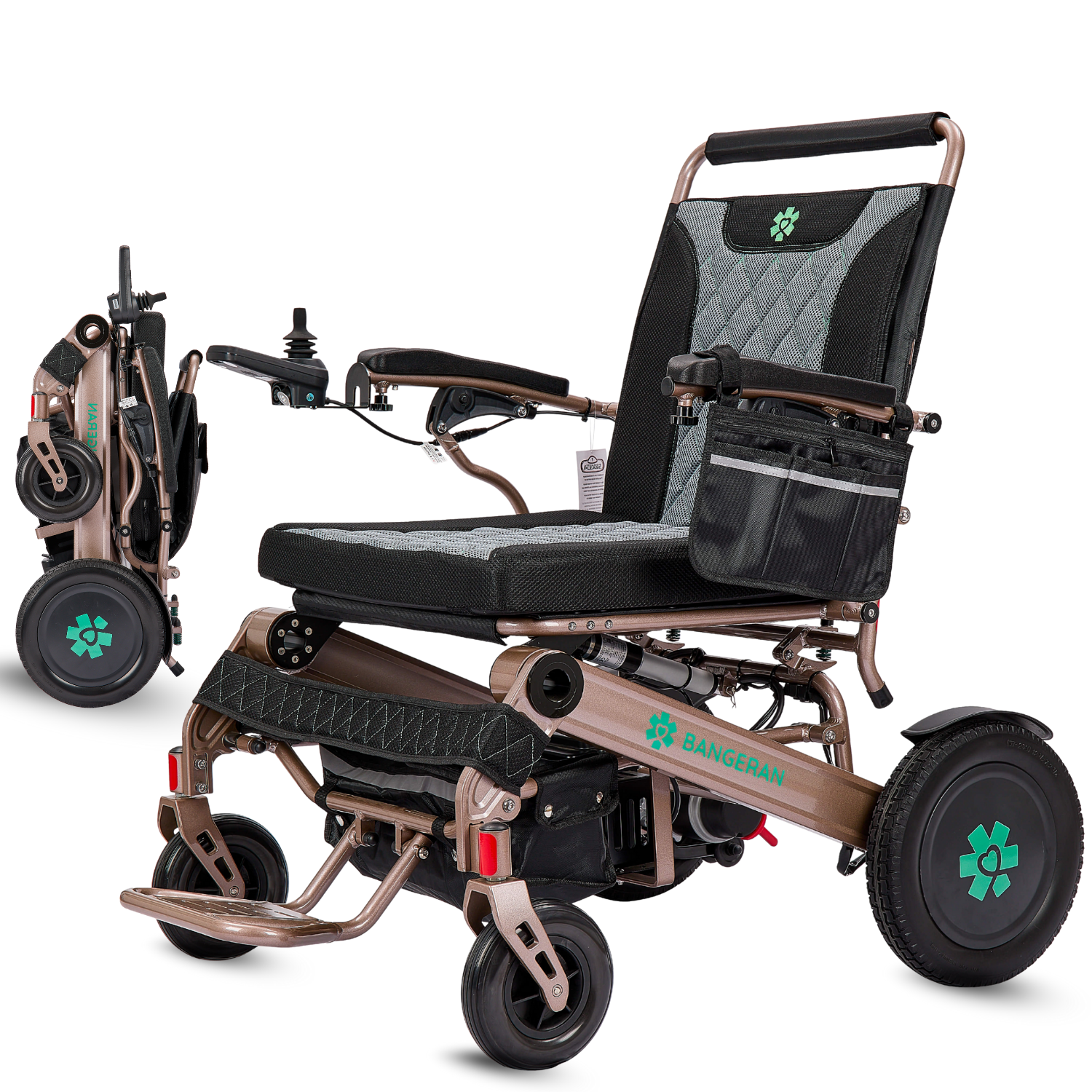 thumbnail video image 2 of EzStapler Mammoth EX Heavy Duty Auto Fold Electric Wheelchair - Bariatric Foldable Lightweight Electric Power Wheelchair, 400 lb Automatic Mobility Wheelchair for Enhanced Travel Transport  - Silver, 2 of 10